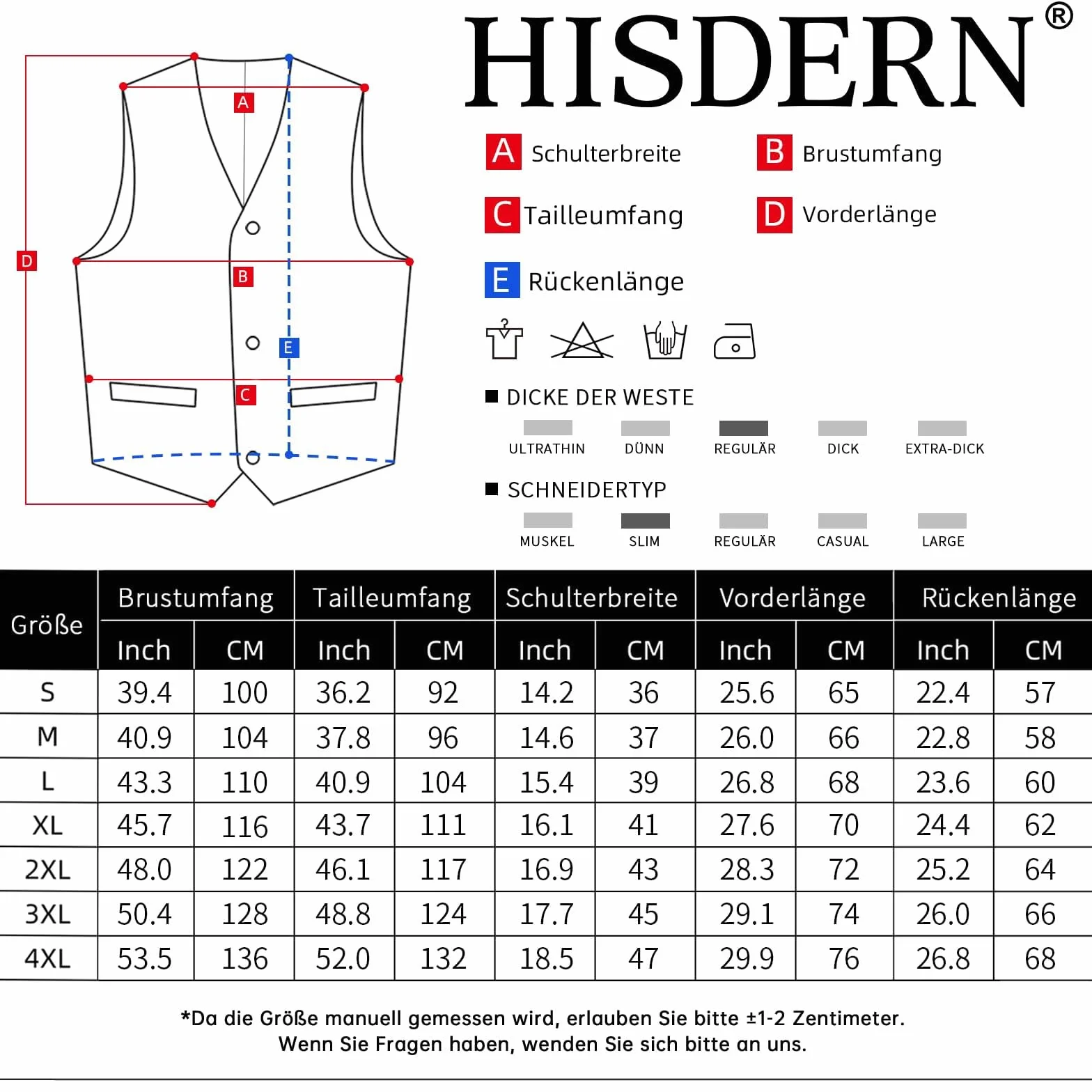 HISDERN Chaleco Traje Hombre Elegante Formal Clásico Color Liso Ajustable 3 Botones Bolsillo Boda Ceremonias S-4XL