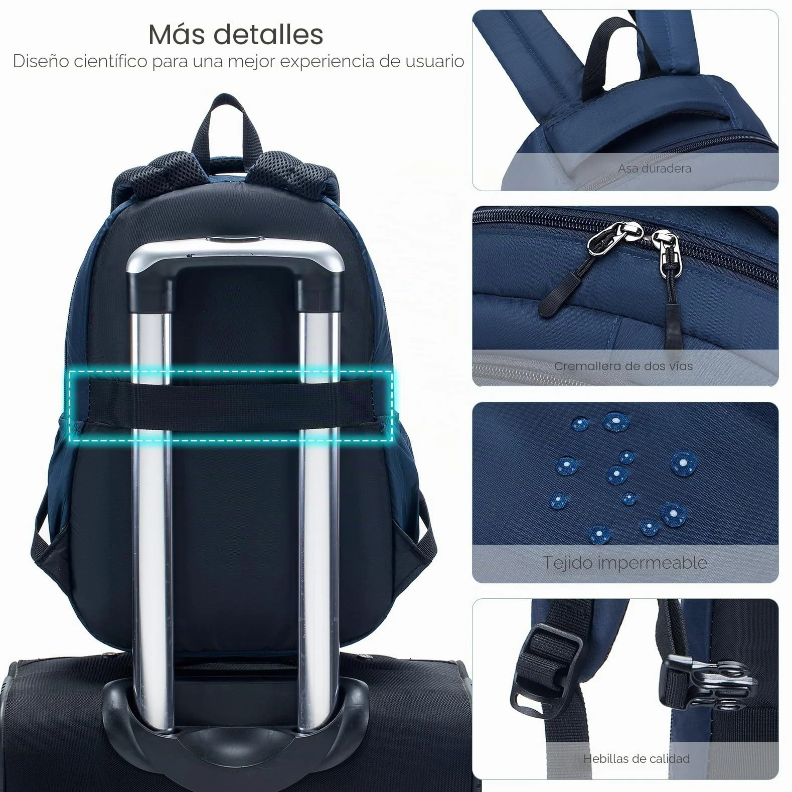 SPAHER Mochila Viaje Cabina Avion 40x30x15 Iberia Air Europa Maleta Equipaje de Mano British Airways 20L Mochilas Portatil Mujer Hombre Impermeable Pequeña para Trabajo Senderismo Escuela, Negro