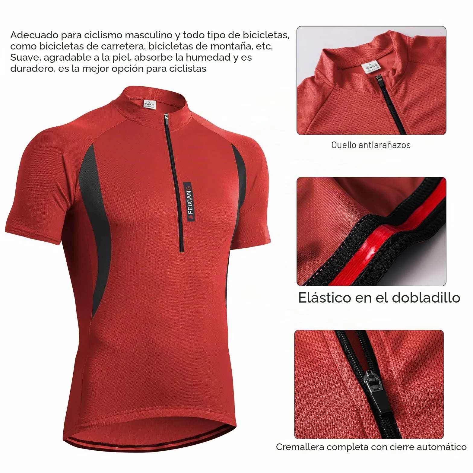 MEETWEE Maillot Ciclismo Hombre Manga Corta Cómodo Respirable Secado Rápido