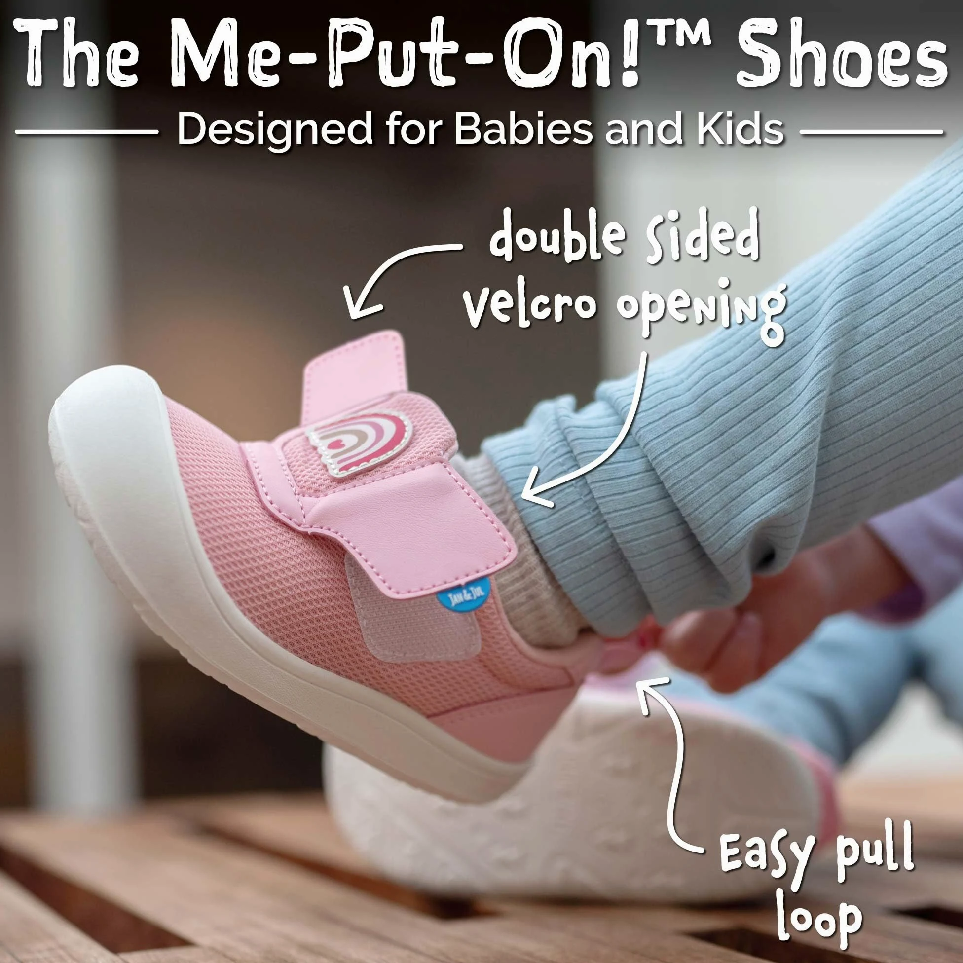 JAN & JUL Zapatos Mini-Flyer para bebés y niños pequeños, fáciles de poner con puntera ancha