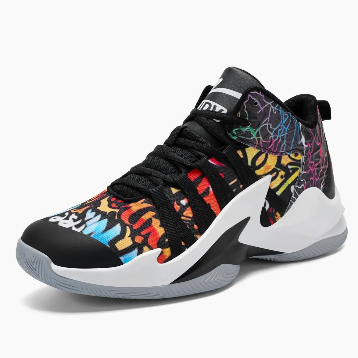 Zapatillas Baloncesto Hombre Graffiti Botas Deportivas Comodas Gran Agarre | Zapatillas de Baloncesto Caña Alta Hombre Diseño Graffiti Gran Agarre