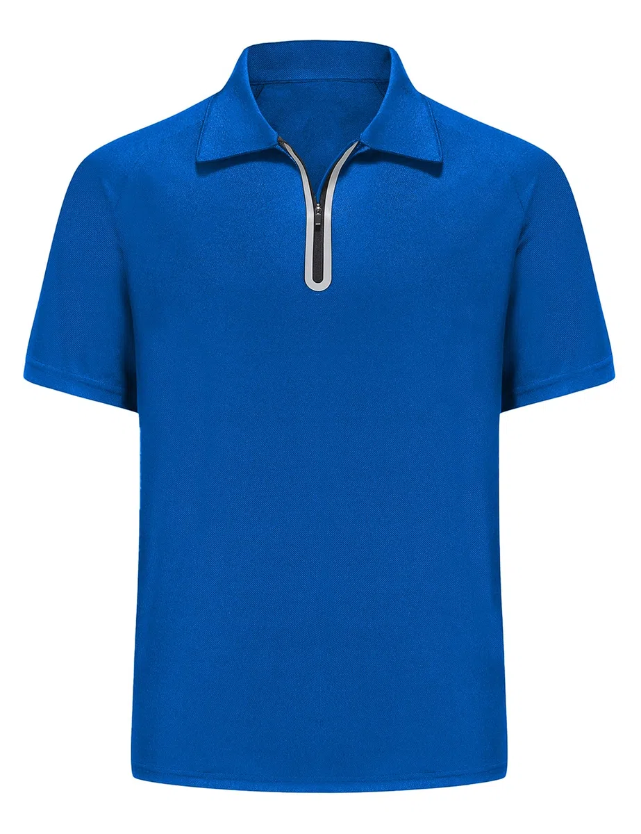 Camisas de Golf para Hombre, Ligeras, de Ajuste seco, Estampadas, absorben la Humedad, Manga Corta, Polo Deportivo