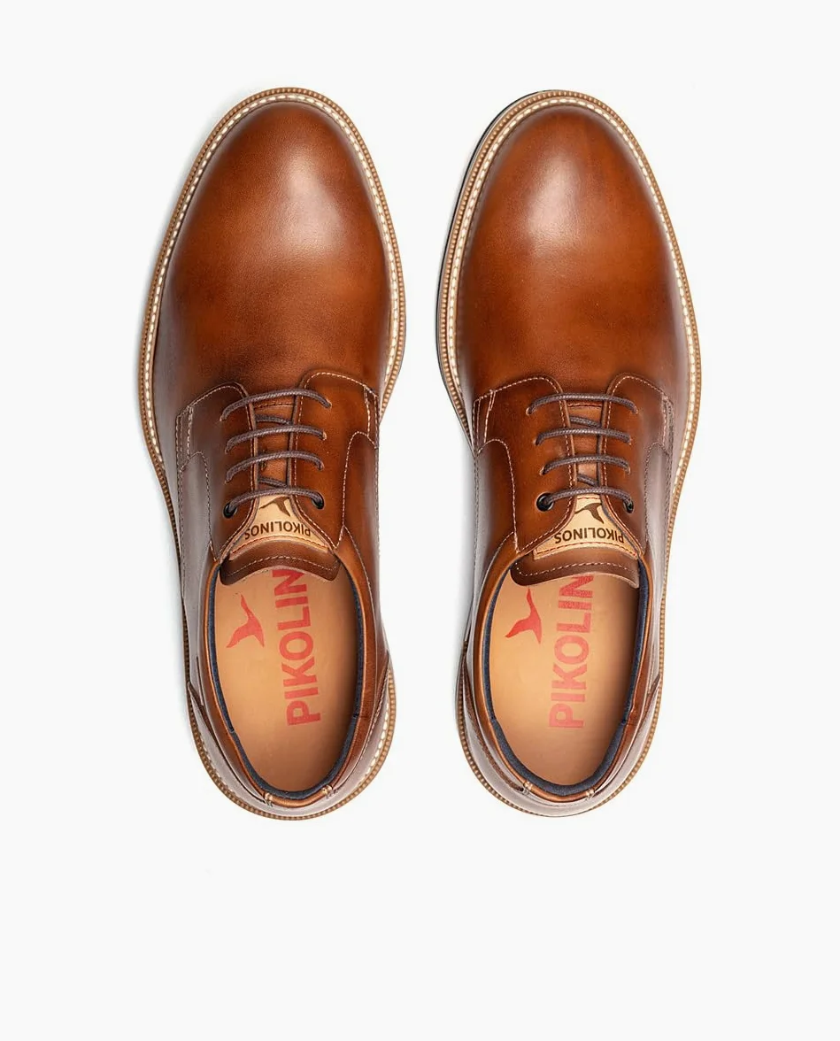 Pikolinos Carlet Zapatos Cordones Hombre | en Cuero | Plantilla Extraíble