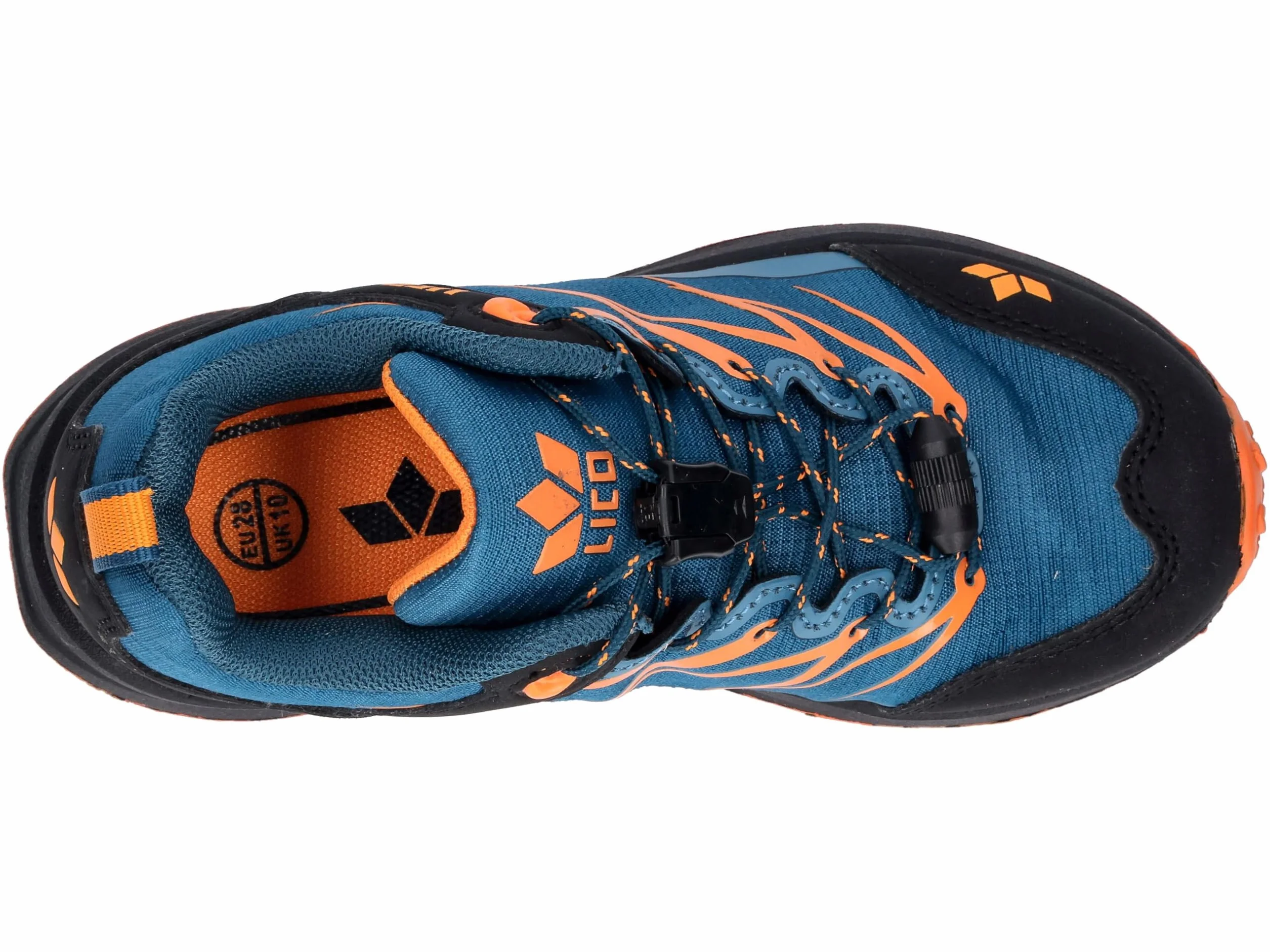 Lico Zapatillas de Trekking Unisex para niños Sheffield, Azul petróleo, Negro y Naranja., 37 EU
