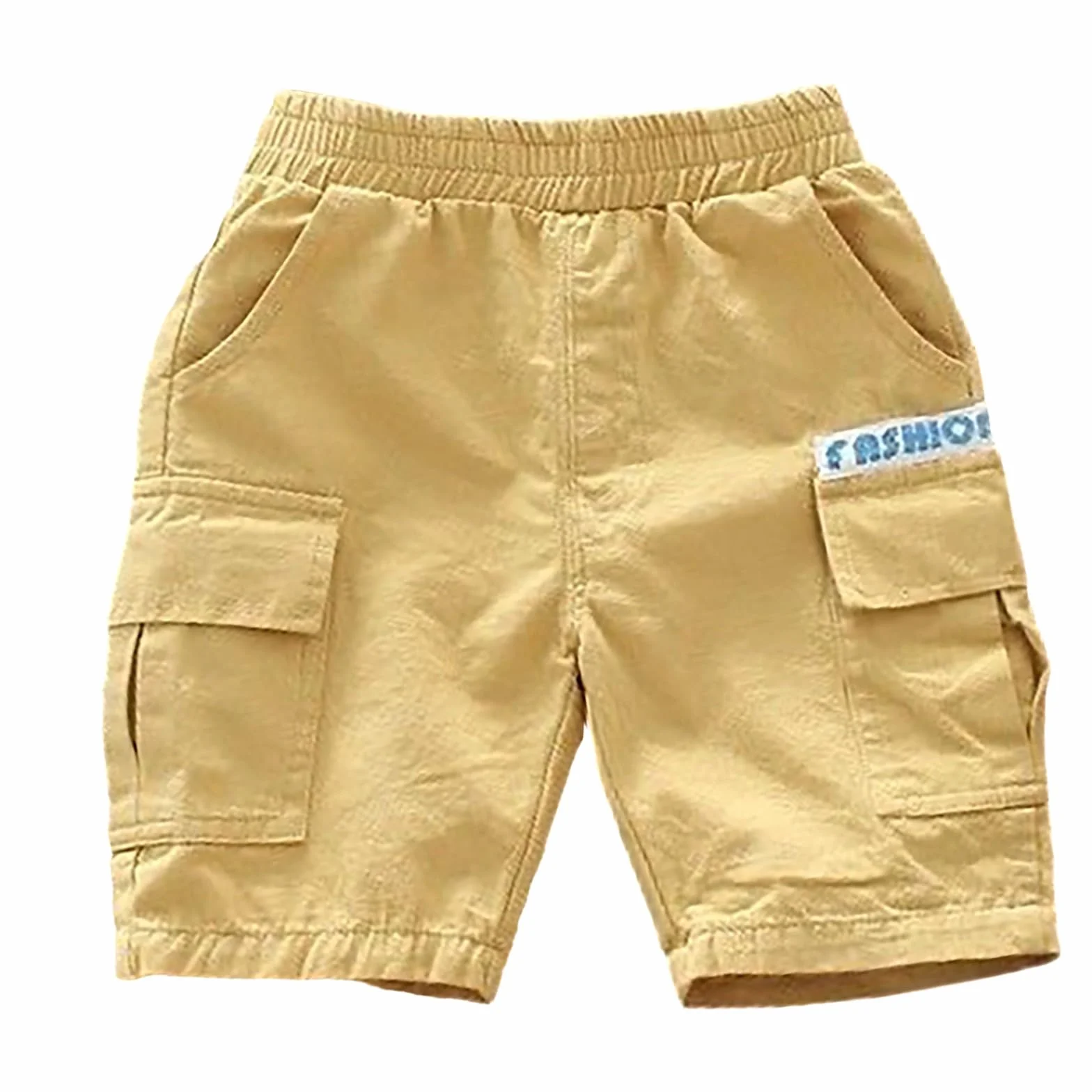 Pantalones cortos para niño, ligeros, informales, para la escuela, para verano, cintura elástica, transpirables, cómodos, sin cierre