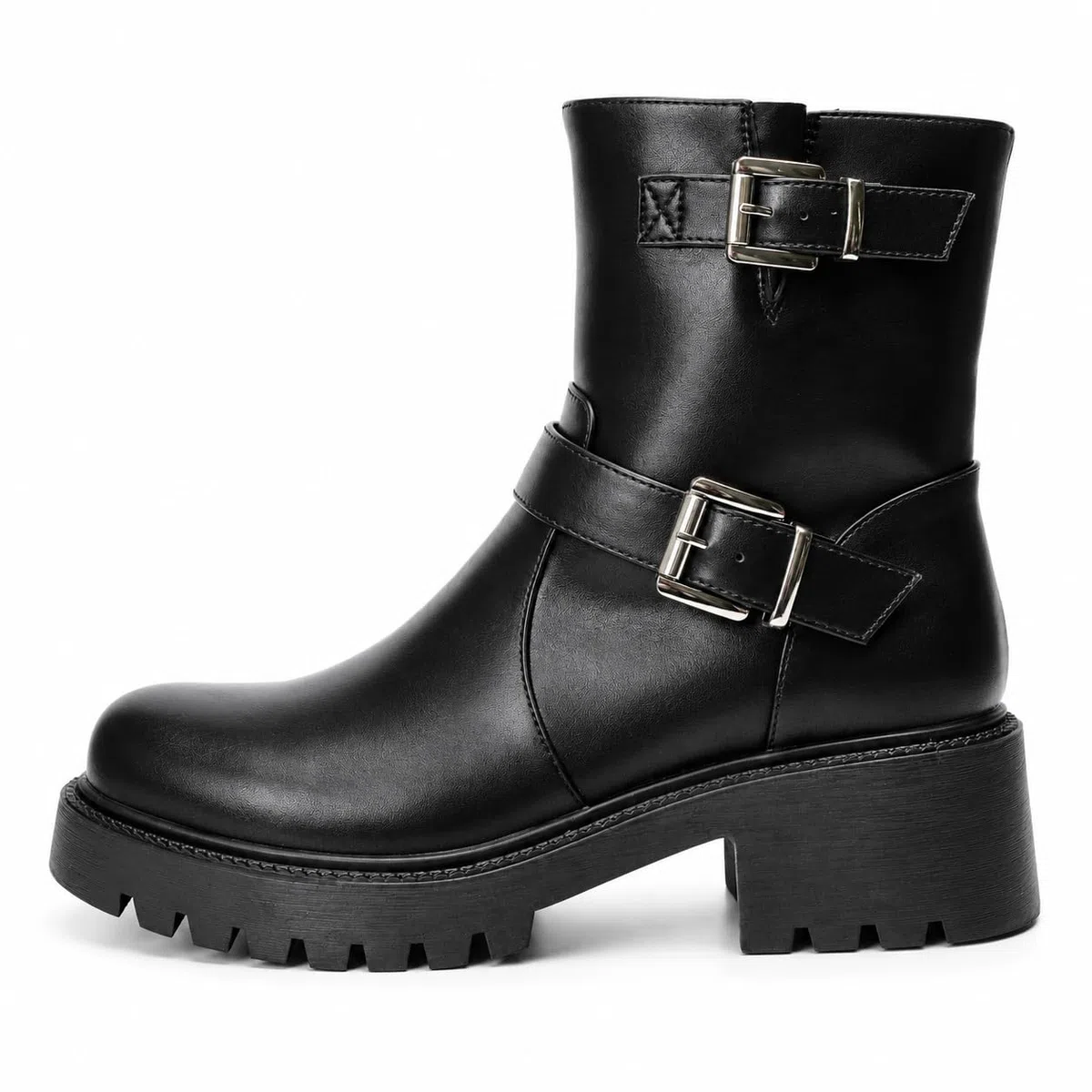 JOMIX Botas Mujer Invierno Chelsea Cálido Antideslizante Botines Cómoda Nieve Botas Impermeable PU Botines