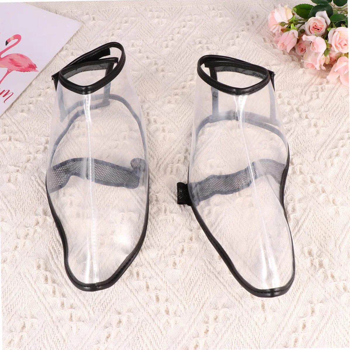 Beaupretty Fundas para Zapatos de Silicona Protección contra Cabello para Peluquería, L Transparente, Práctica y Removible para Profesionales