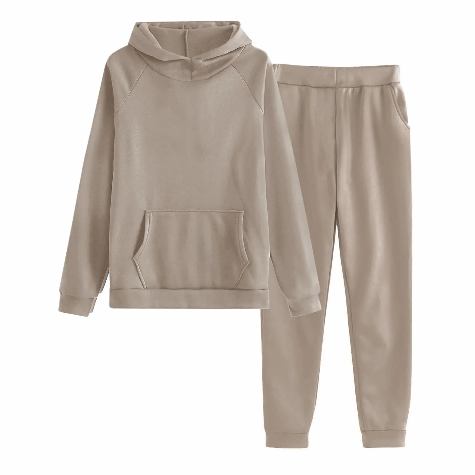 Conjunto completo de chándal para niñas y niños, sudadera de gran tamaño, sudadera con capucha y pantalones de chándal casuales a la moda