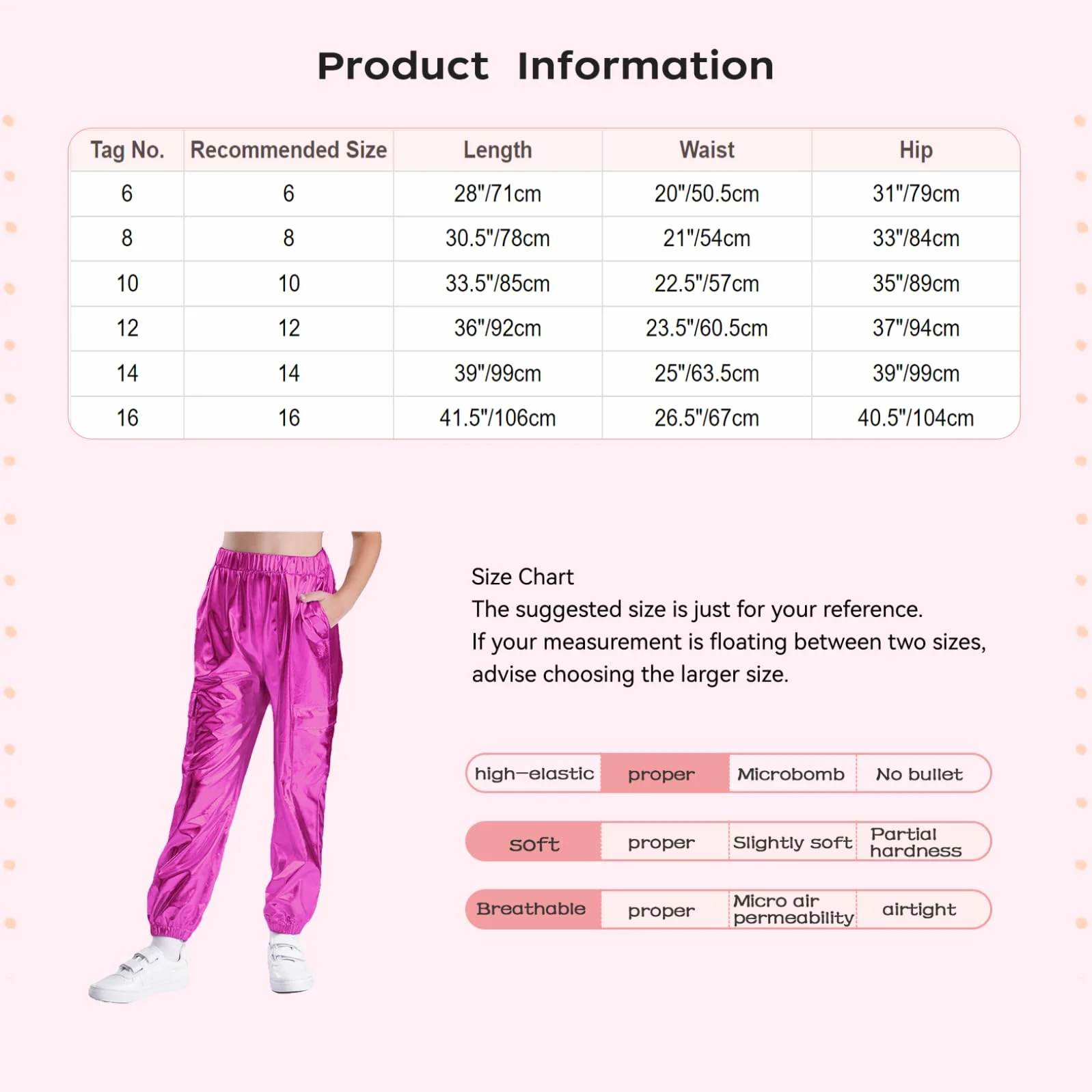 Freebily Pantalones de Cuero Metálico Brillante para Niñas Niños Deportivos Elásticos Jazz Hip Hop Baile