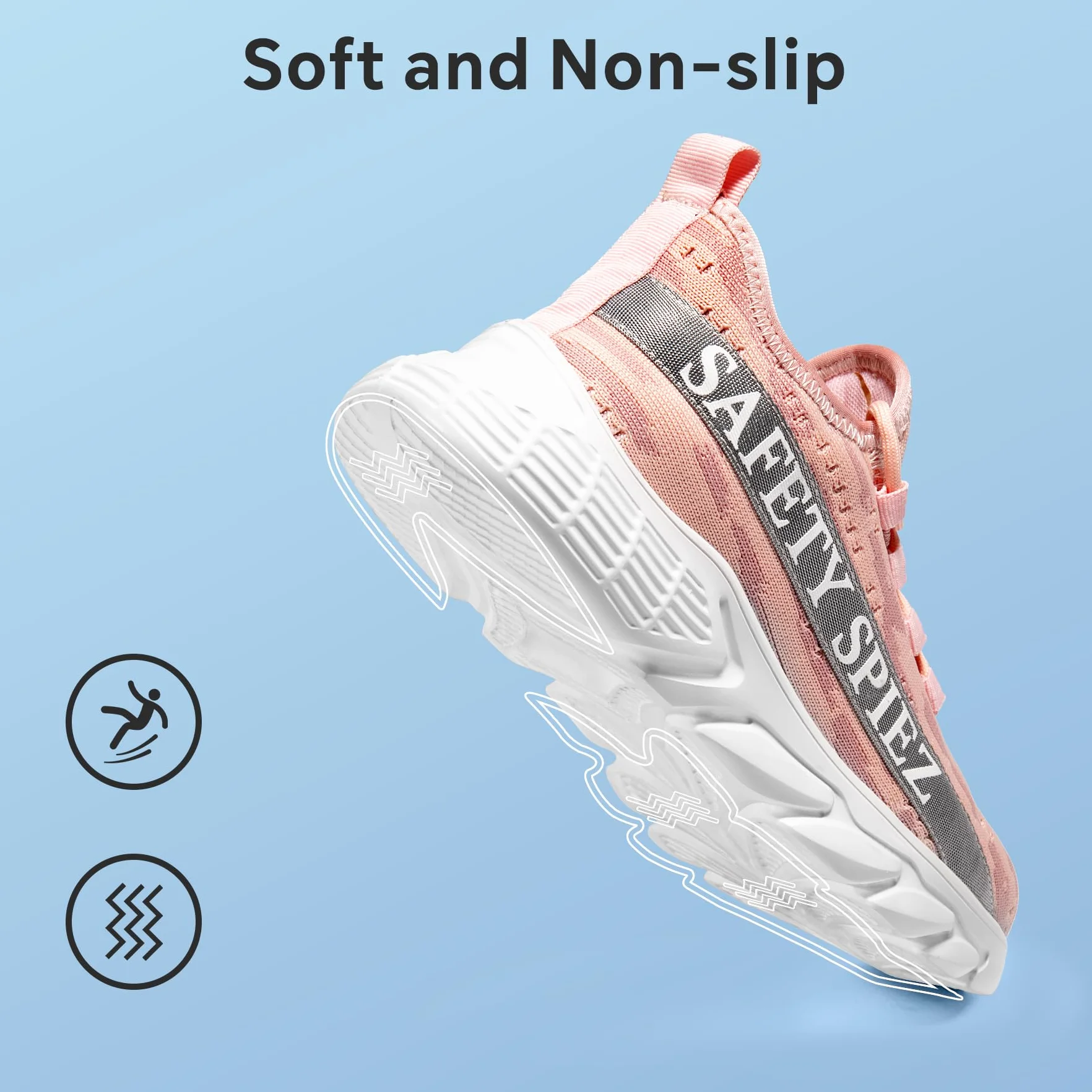 Spiez Zapatos de Trabajo Mujer, Zapatillas de Seguridad Ligeras Transpirables con Puntera de Plástico, Calzado sin Cordones