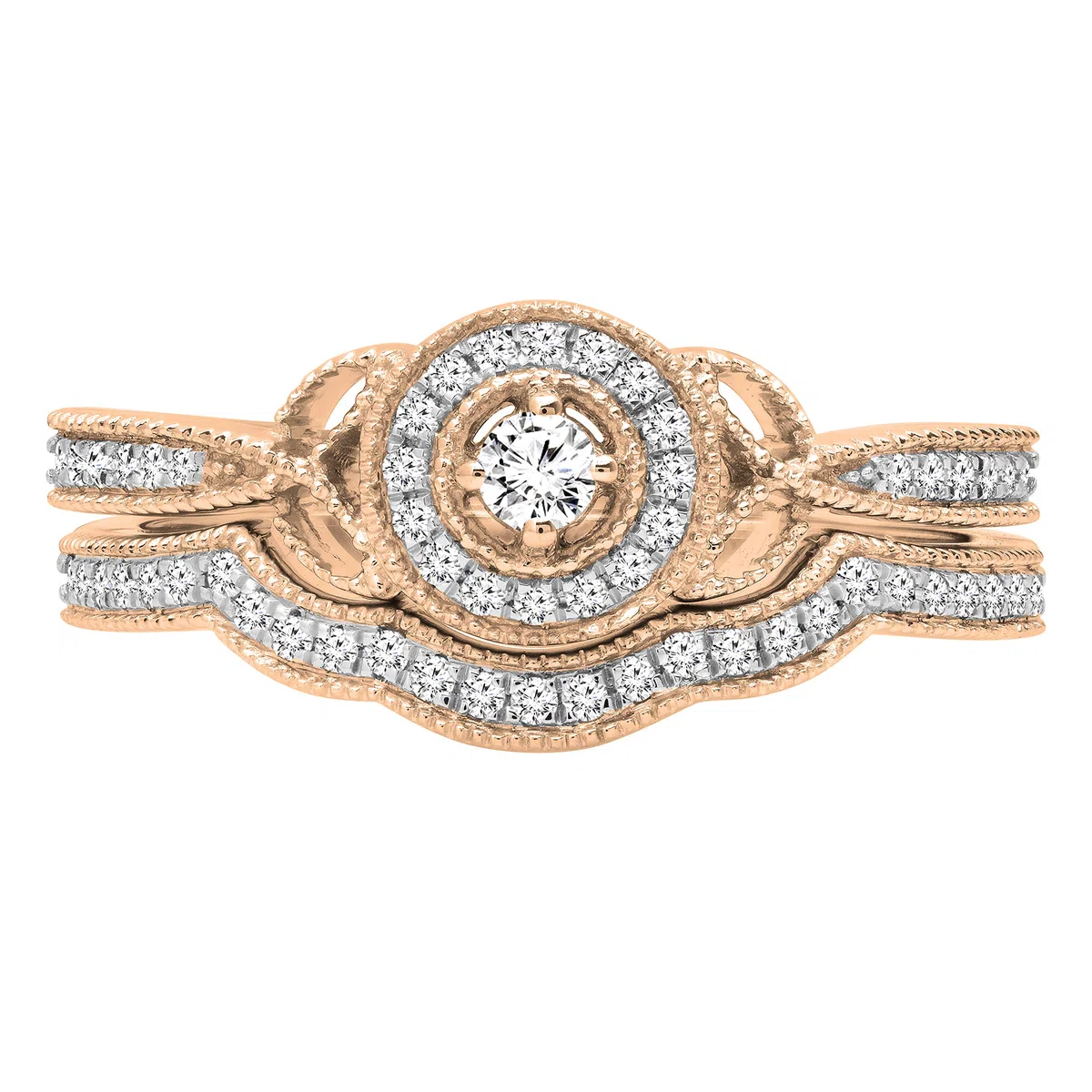 DazzlingRock Collection 18 quilates oro rosa redonda IJ diamante blanco