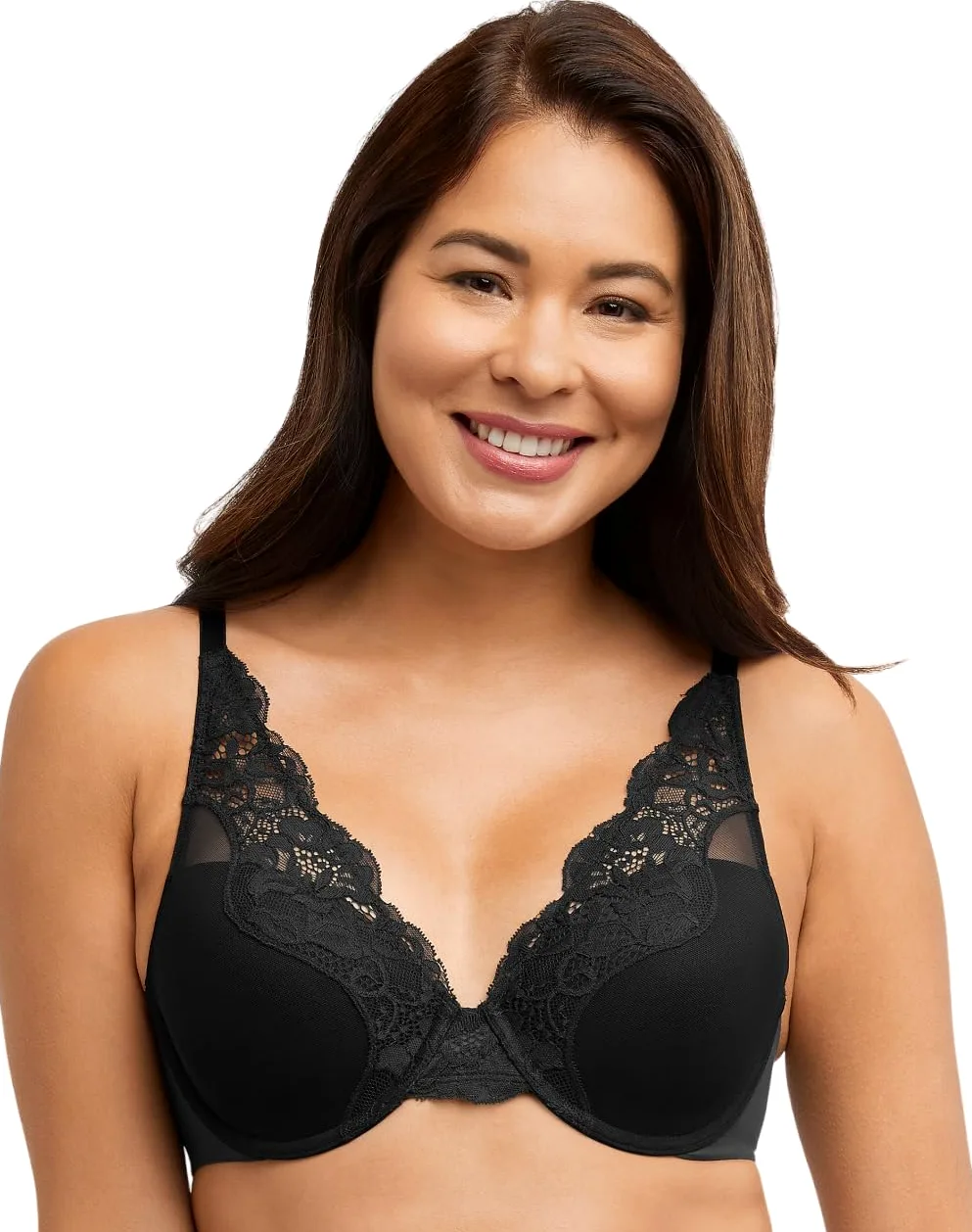 Bali Un Brasier Suave de Encaje En U con Aros, Brasier Convertible Cómodo Elástico de Cobertura Completa Sujetador Mujer (Pack de 1)
