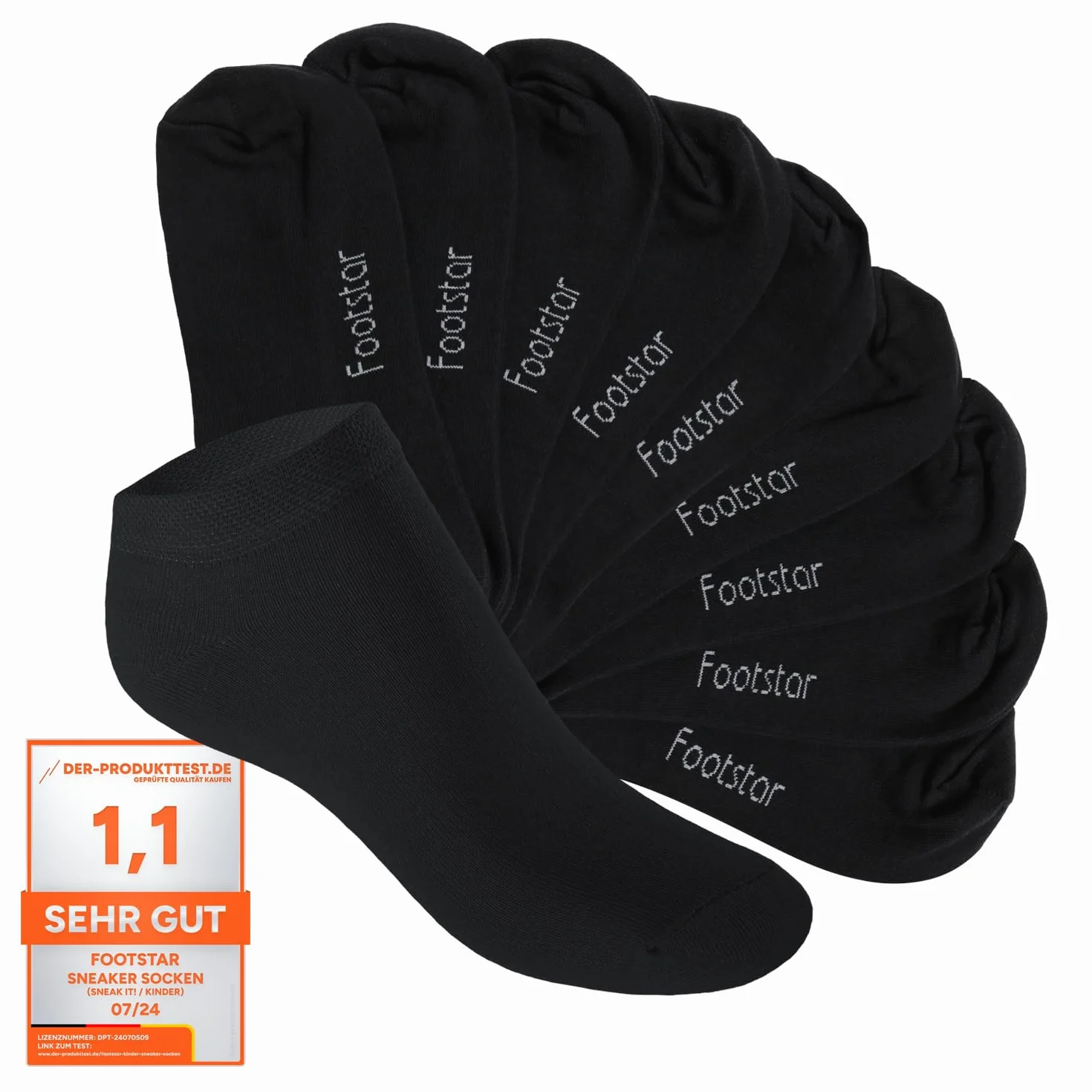 Footstar - Calcetines deportivos cortos para zapatillas (10 pares), para niñas y niños - Colección Sneak It!