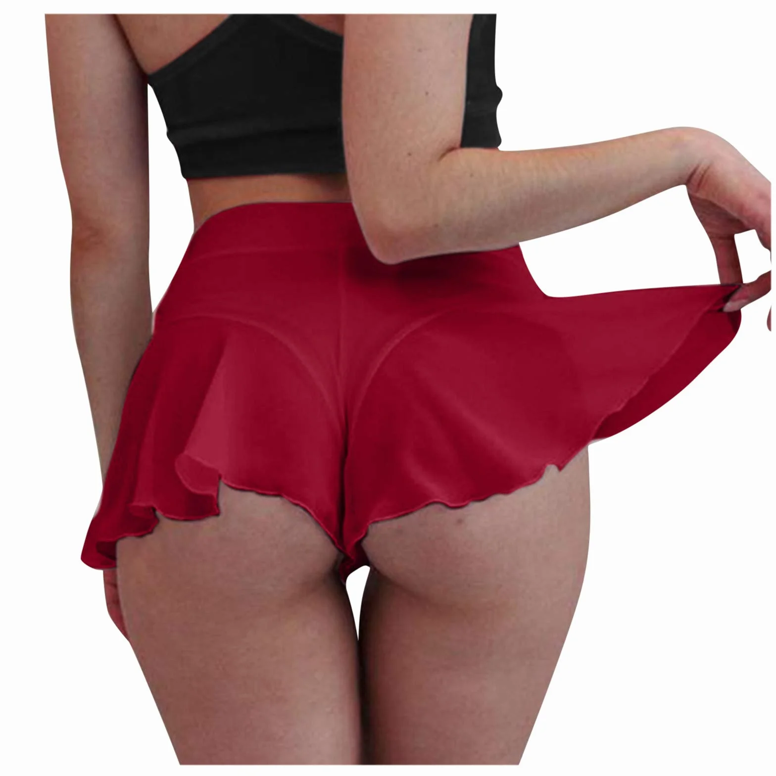 Pantalones de baile para mujer, pantalones cortos de bikini de cintura para hombre