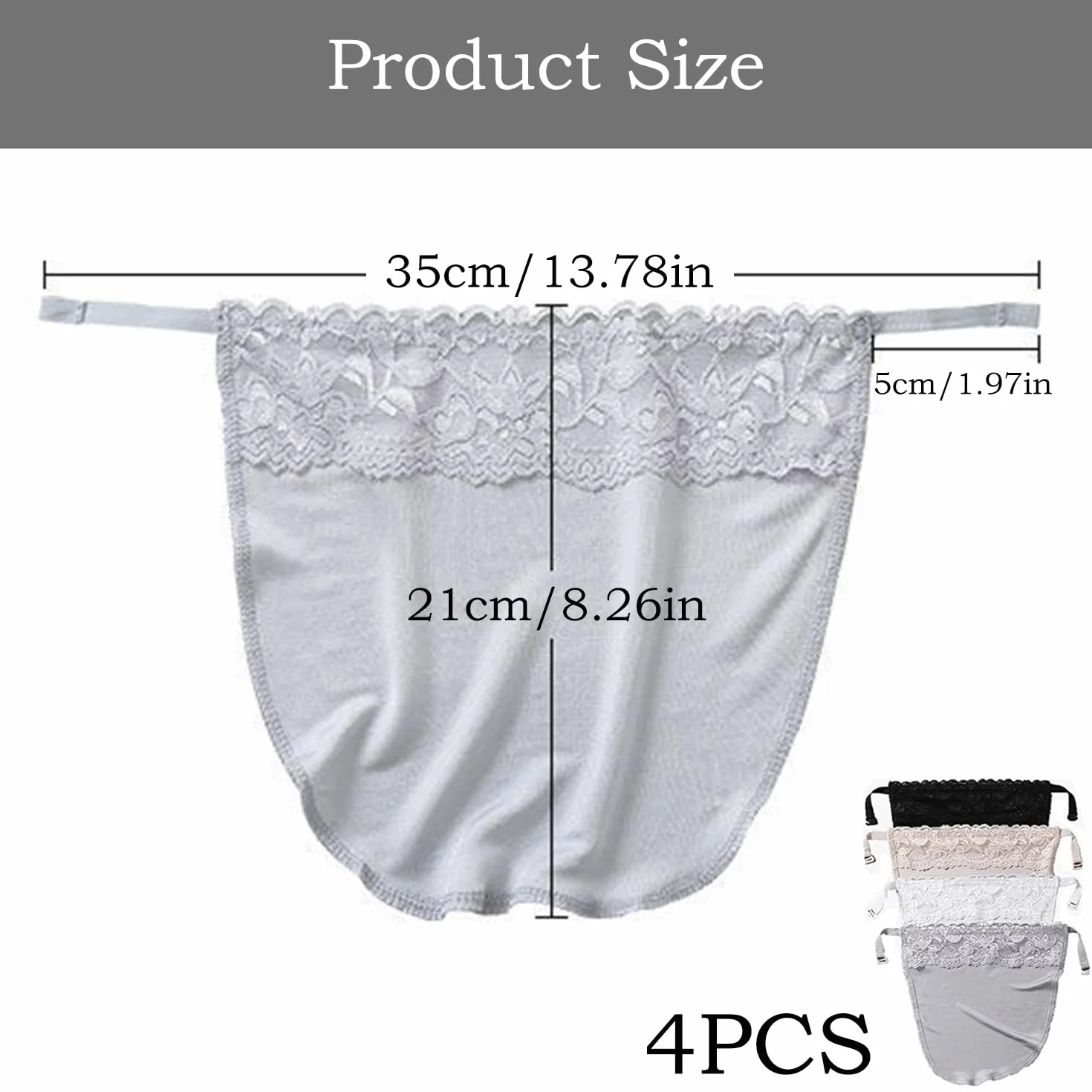 6 Unidades Sujetador Encaje Clip para Mujer - Cubre Escotes Invisibles con Tirantes Ajustables, Top Interior Imitación Elegante sin Costuras, Diseño Cómodo y Discreto para Blusas Escotadas