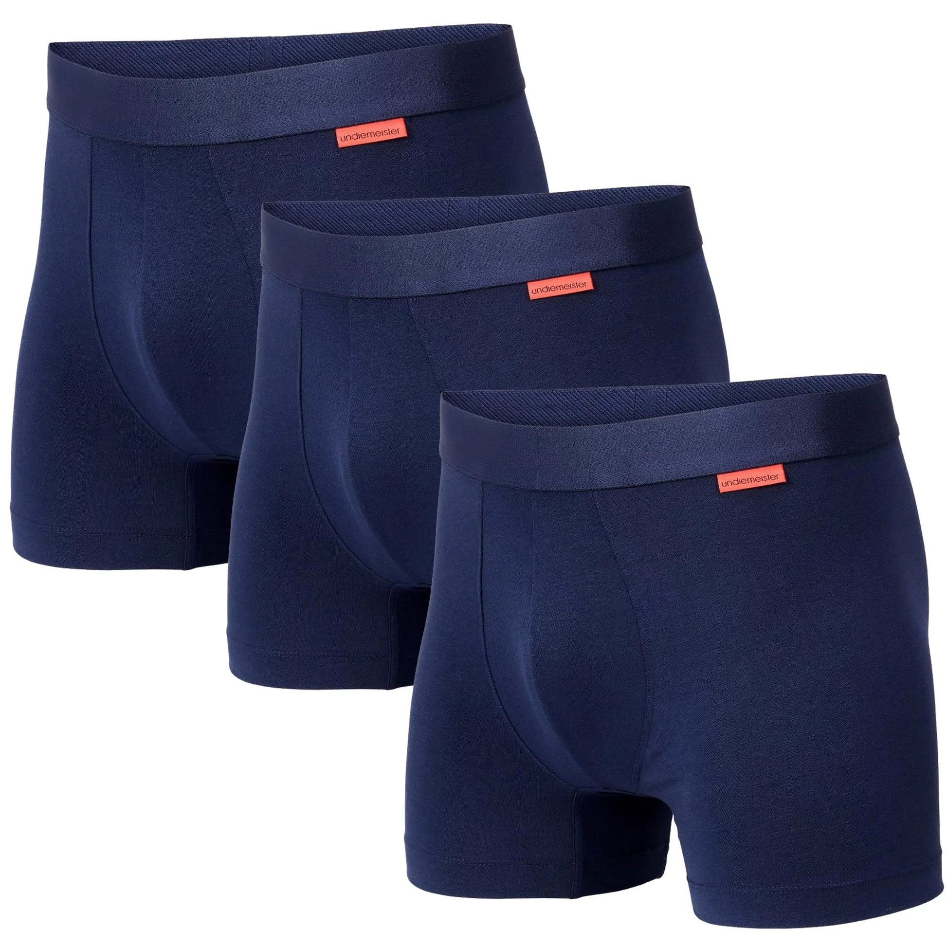 Undiemeister Calzoncillos tipo bóxer para hombre, hechos a mano, hechos a mano, hechos de madera suave, sin costuras, sin etiquetas, paquete de 3