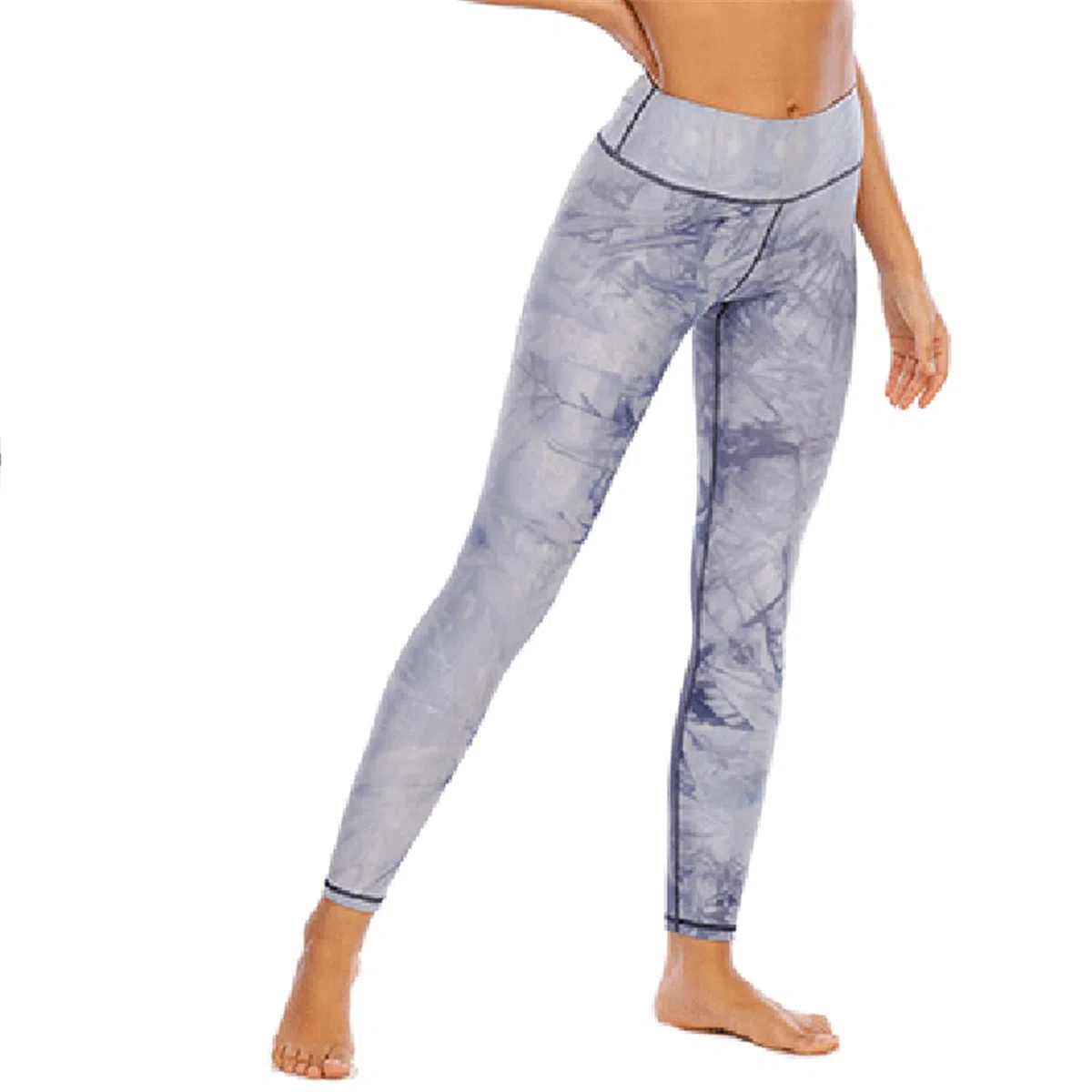 Leggins Mujer Fitness Mallas Gimnasio Pilates, Lazo de las mujeres Dye Impresiones de la cintura alta Leggings del tobillo Longitud del tobillo Pantalones de yoga Pantalones de yoga Correr Fitness Spo