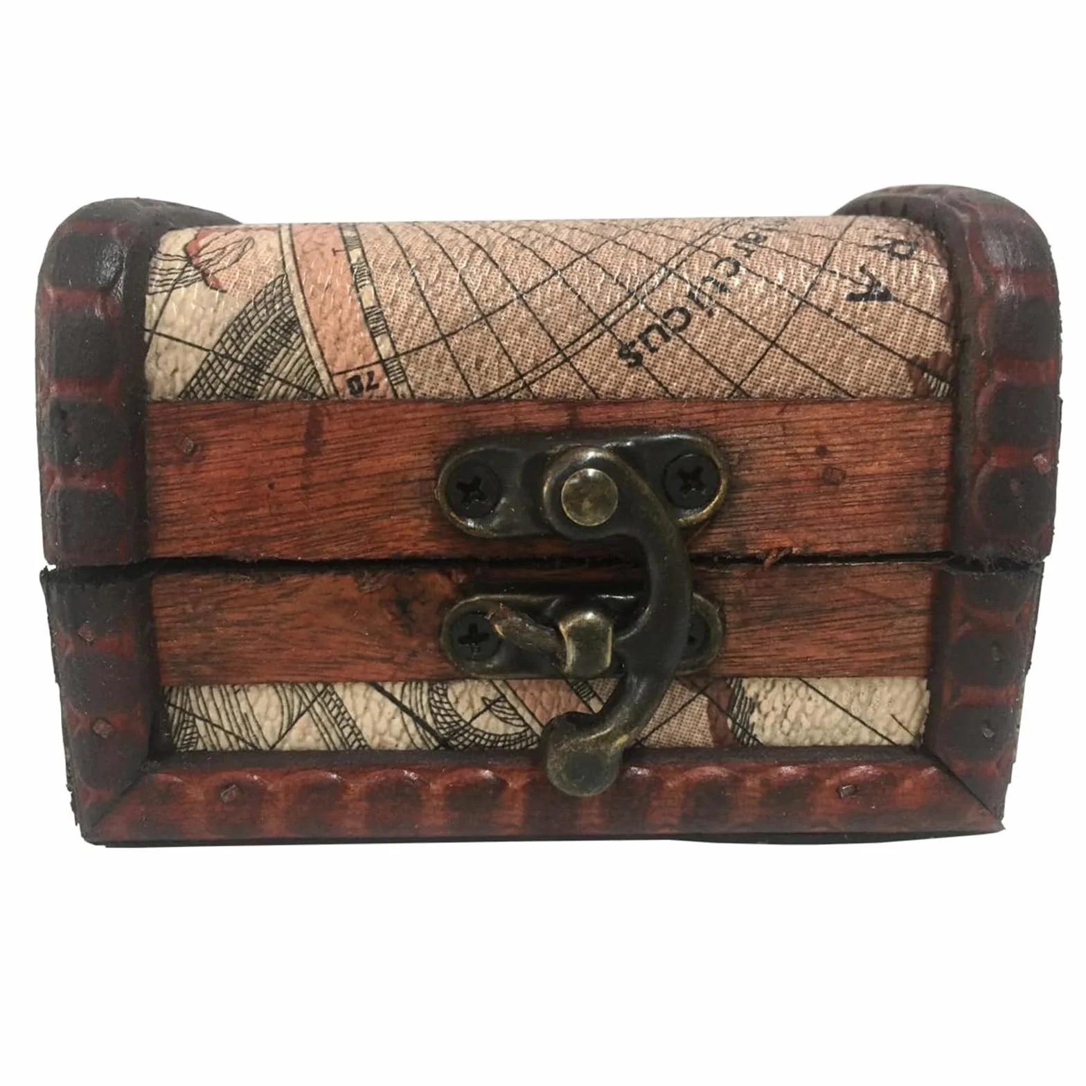 Adri - Cofre de madera pequeño para guardar joyas, joyeros de madera rusticos, mini Cofre Vintage para Joyas, ideales para regalitos y detalles. (COFRE SIN ASA, 9,3 X 6,5 X 6,4 CM)