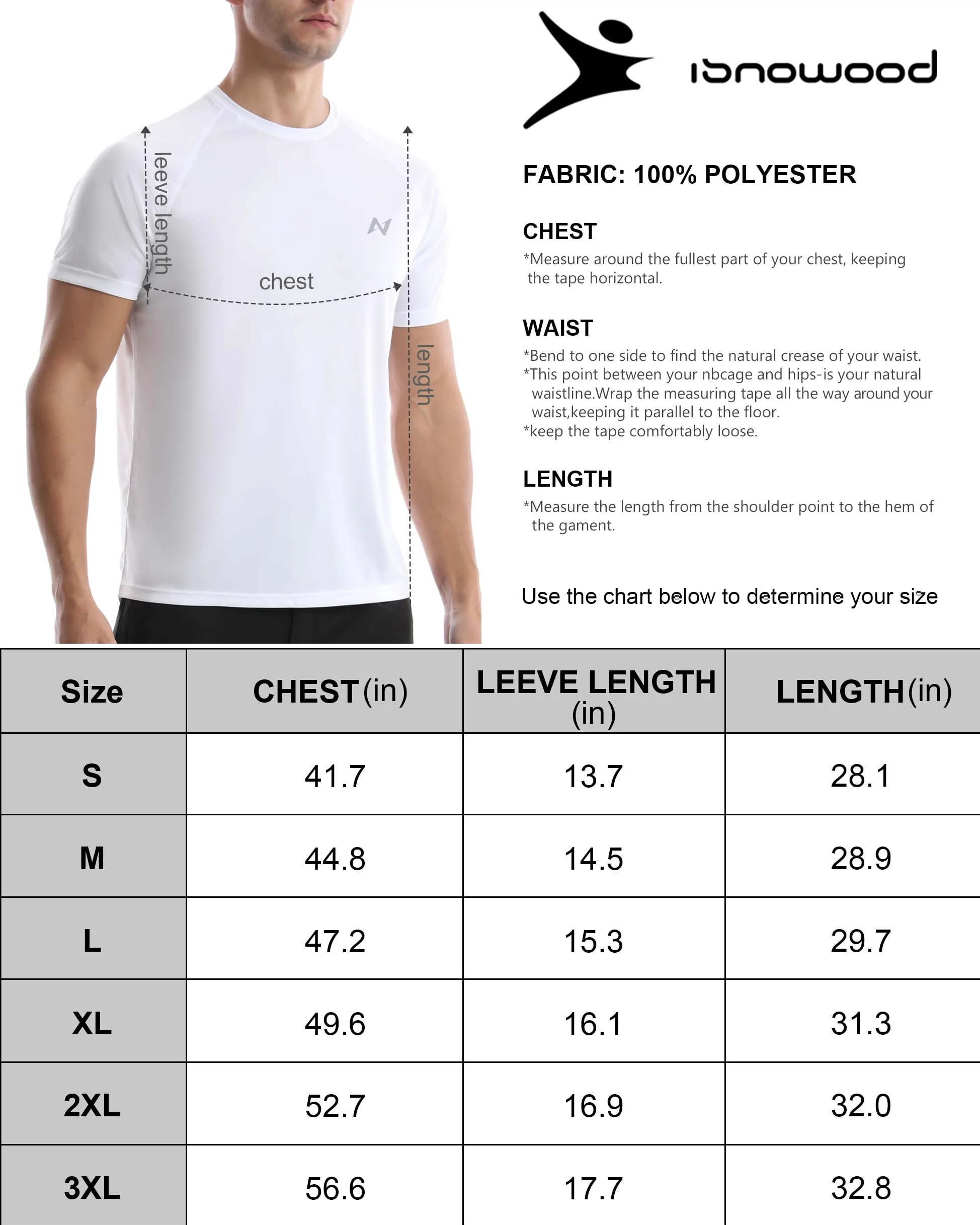 isnowood Camiseta de natación de Manga Corta para Hombre, Camiseta de protección Solar UPF 50+, de Secado rápido, para Playa, Pesca, Blanco, Large