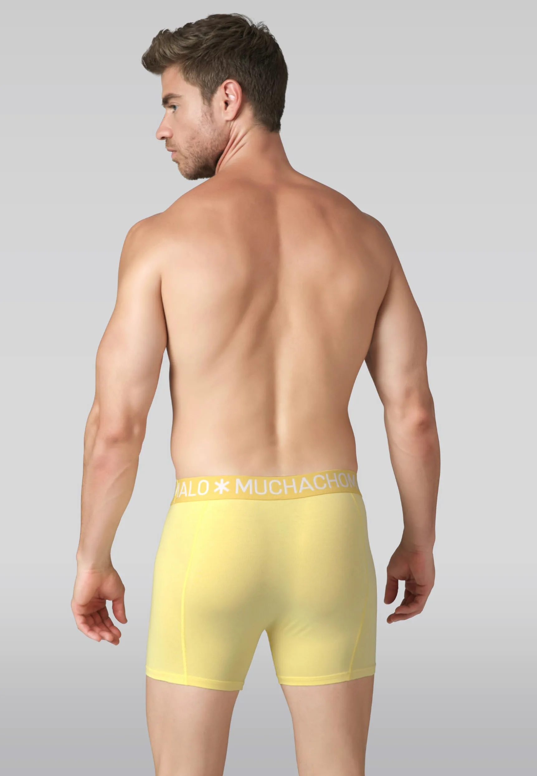 Muchachomalo Calzoncillos para Hombre, Ropa Interior Lisa de Algodón para Hombre, Pack de 7 Unidades, Bóxers Lisos de Corte Clásico con Cintura Elástica
