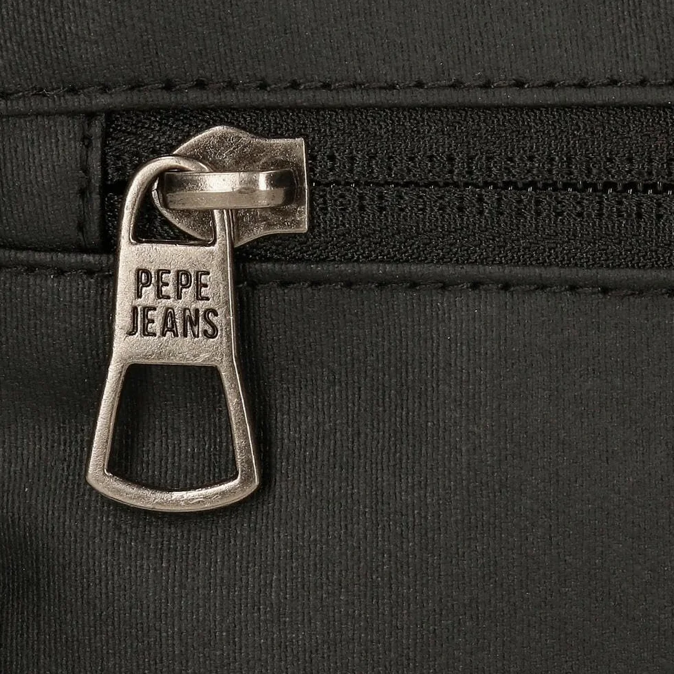 Pepe Jeans Dortmund Bolso de Mano Gris 24,5x15x6 cms Algodón, Poliéster y PU. 2,21L by Joumma Bags
