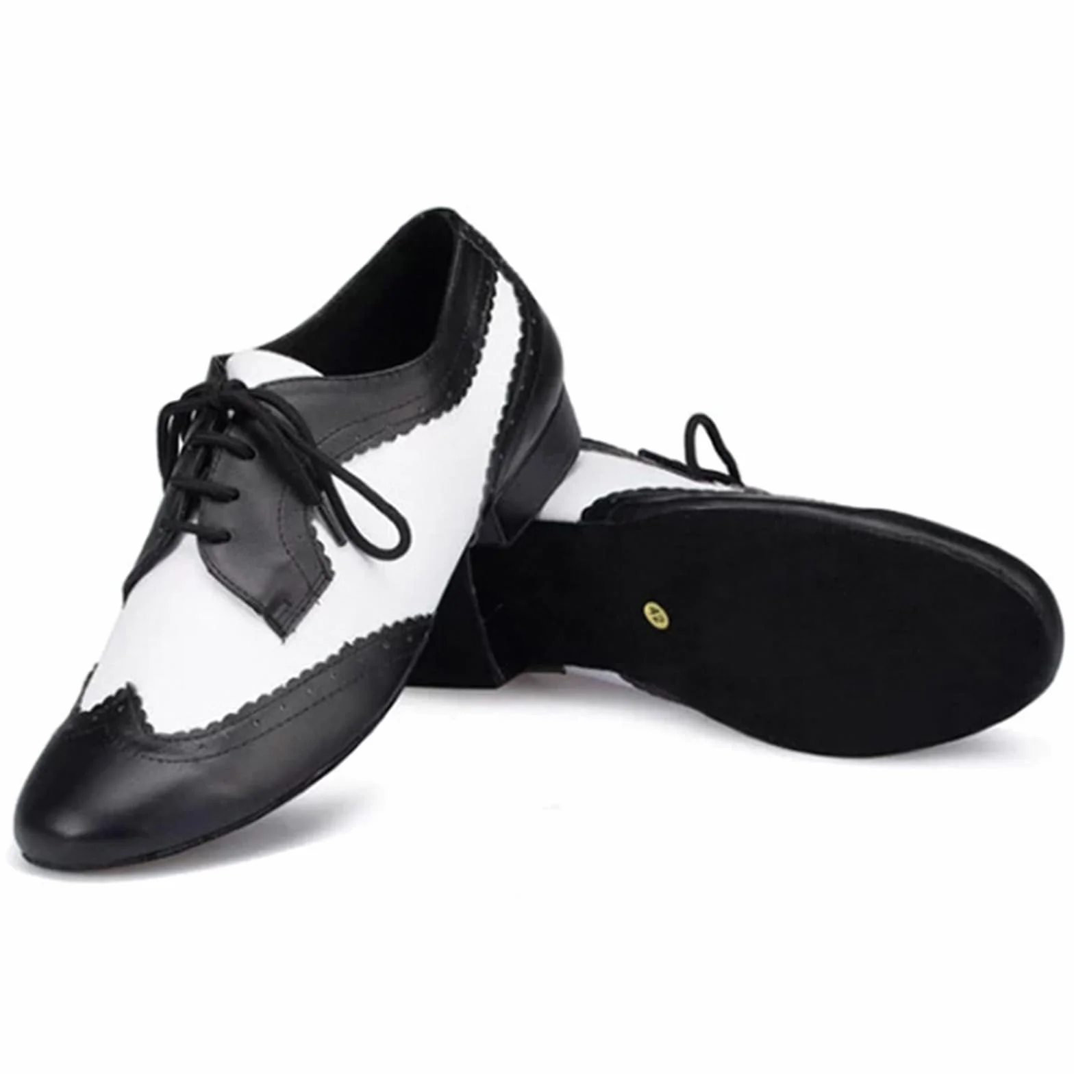 Zapatos de Danza Moderna para Hombre Zapatos de Baile Tacón 2.5cm Bajo para Escenario De Tango En Interiores