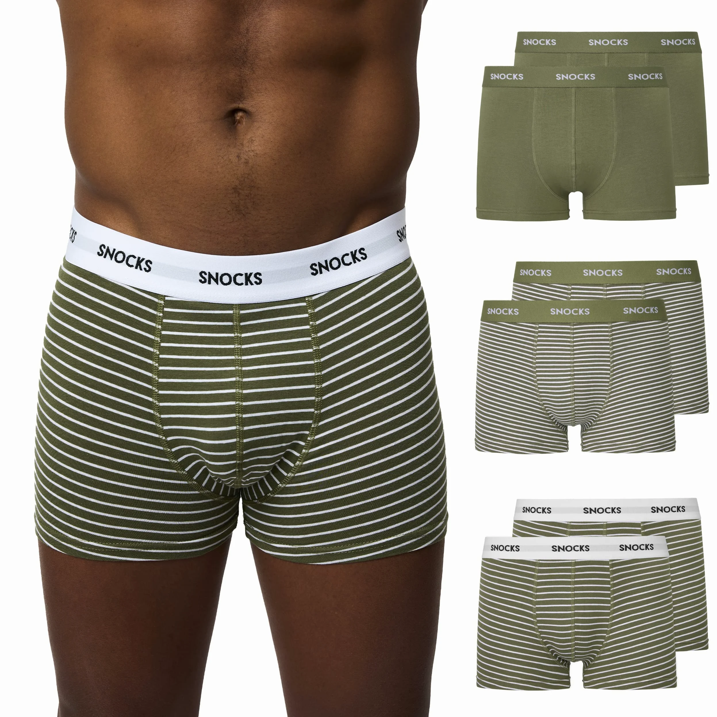 Snocks Pack de 6 calzoncillos tipo bóxer para hombre