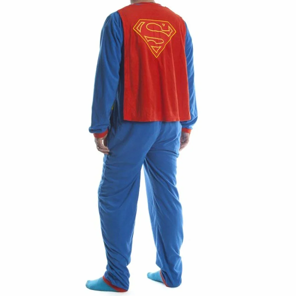Disfraz de Superman DC Comics para adultos, pijama para cosplay