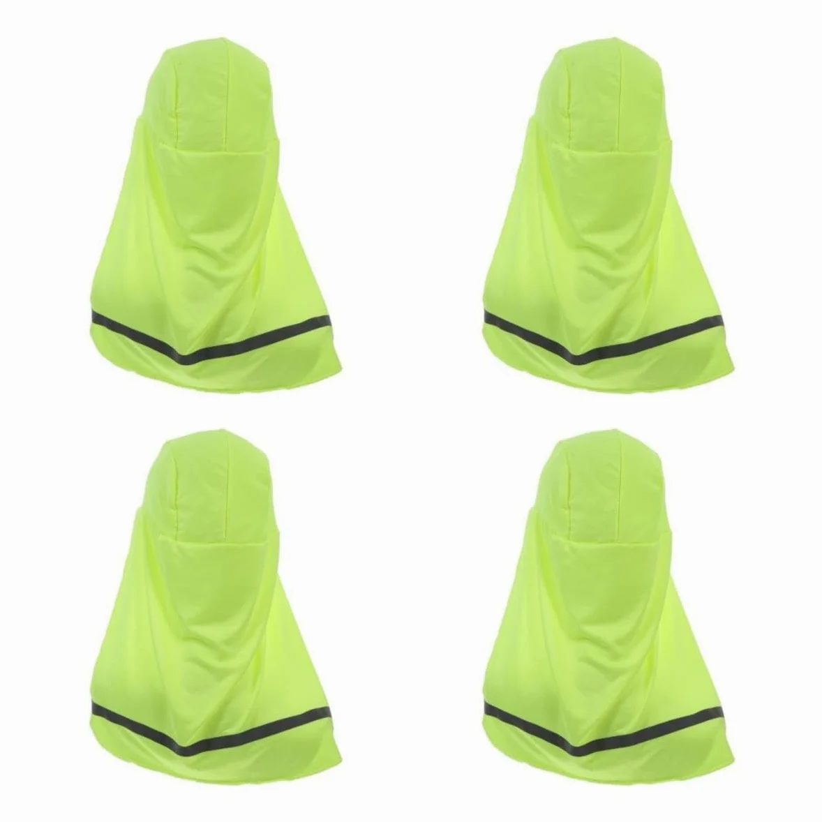 Operitacx 16 Piezas Gorra de Casco de Secado Rápido con Banda Reflectante | Fibra Sintética, Amarillo Fluorescente, Extensión Parasol, Uso Versátil para Pesca y Deportes al Aire Libre