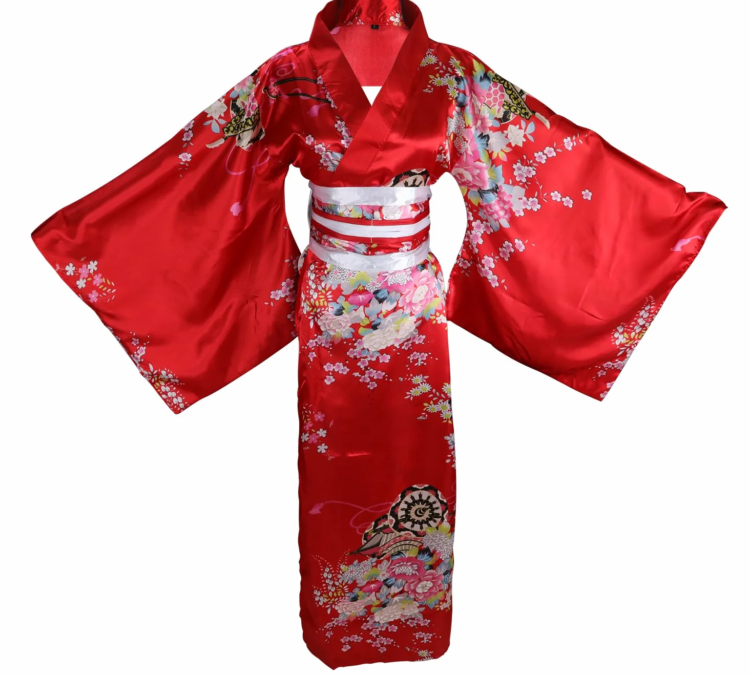 Bata tipo kimono tradicional japonés para mujer, vestido kimono para Halloween, disfraz de cosplay de Geisha Yukata