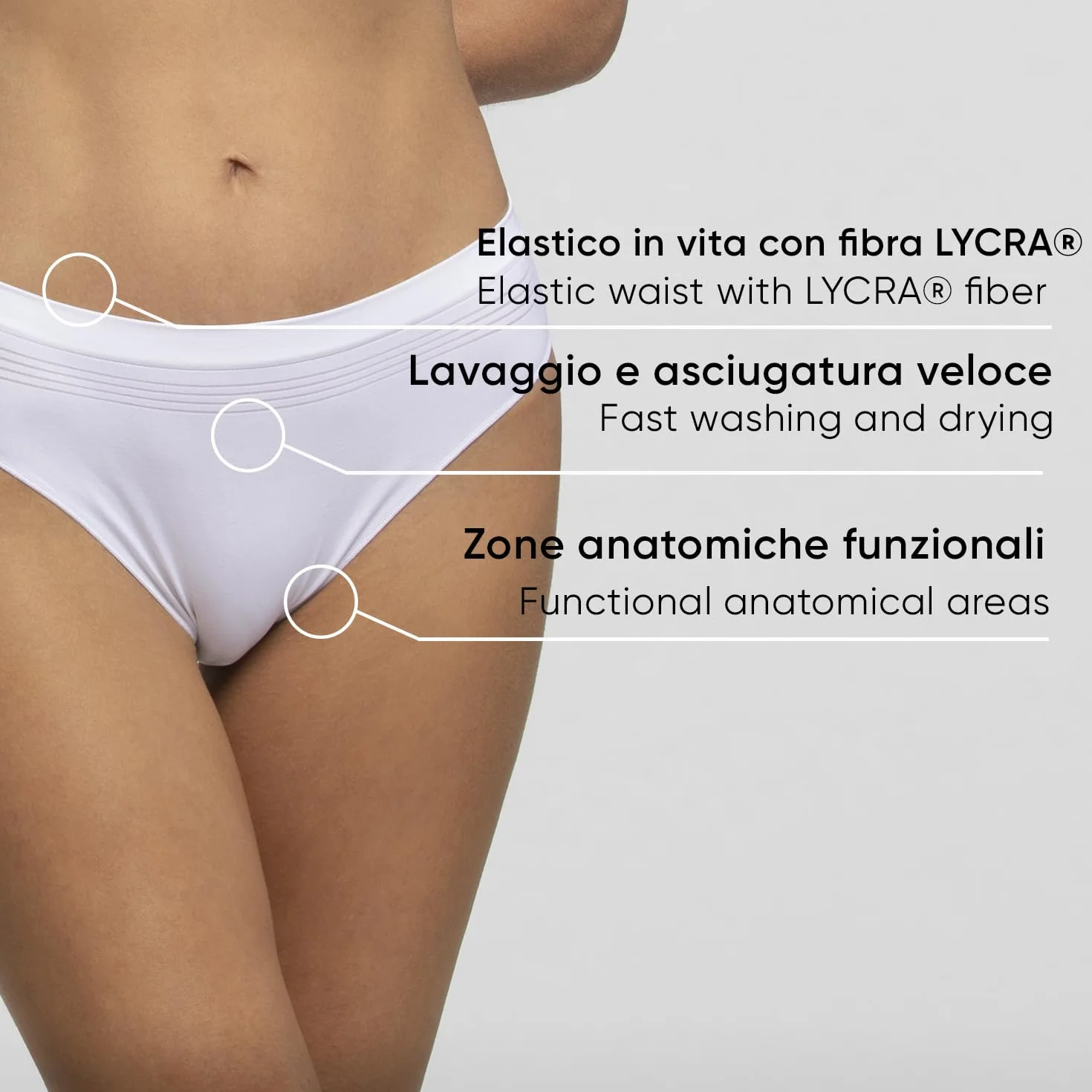 POMPEA Slip Seamless Ropa Interior Pack de 5 Mujer