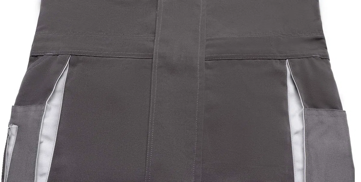 Mono de Trabajo de Hombre de Manga Larga con Rodilleras Puños y Cintura con Elástico, Pantalones con Peto de Trabajo para jardín y Garaje (Patchwork, M)