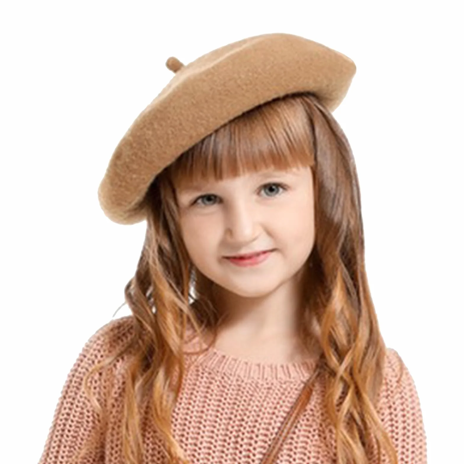 Winmany Niñas Boina Sombrero Color Sólido Francés Beret Otoño Invierno Lana Artista