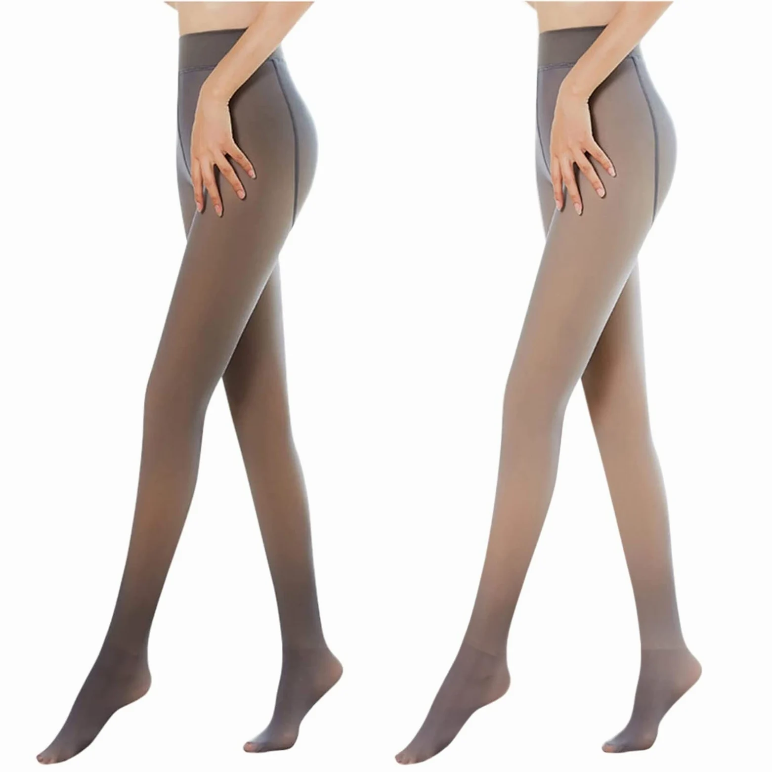 MJGkhiy Medias forradas de forro polar para mujer efecto velado Tights calcetines afelpados cómodos calcetines térmicos cintura alta elegantes medias forradas leggings elásticos calcetines acolchados