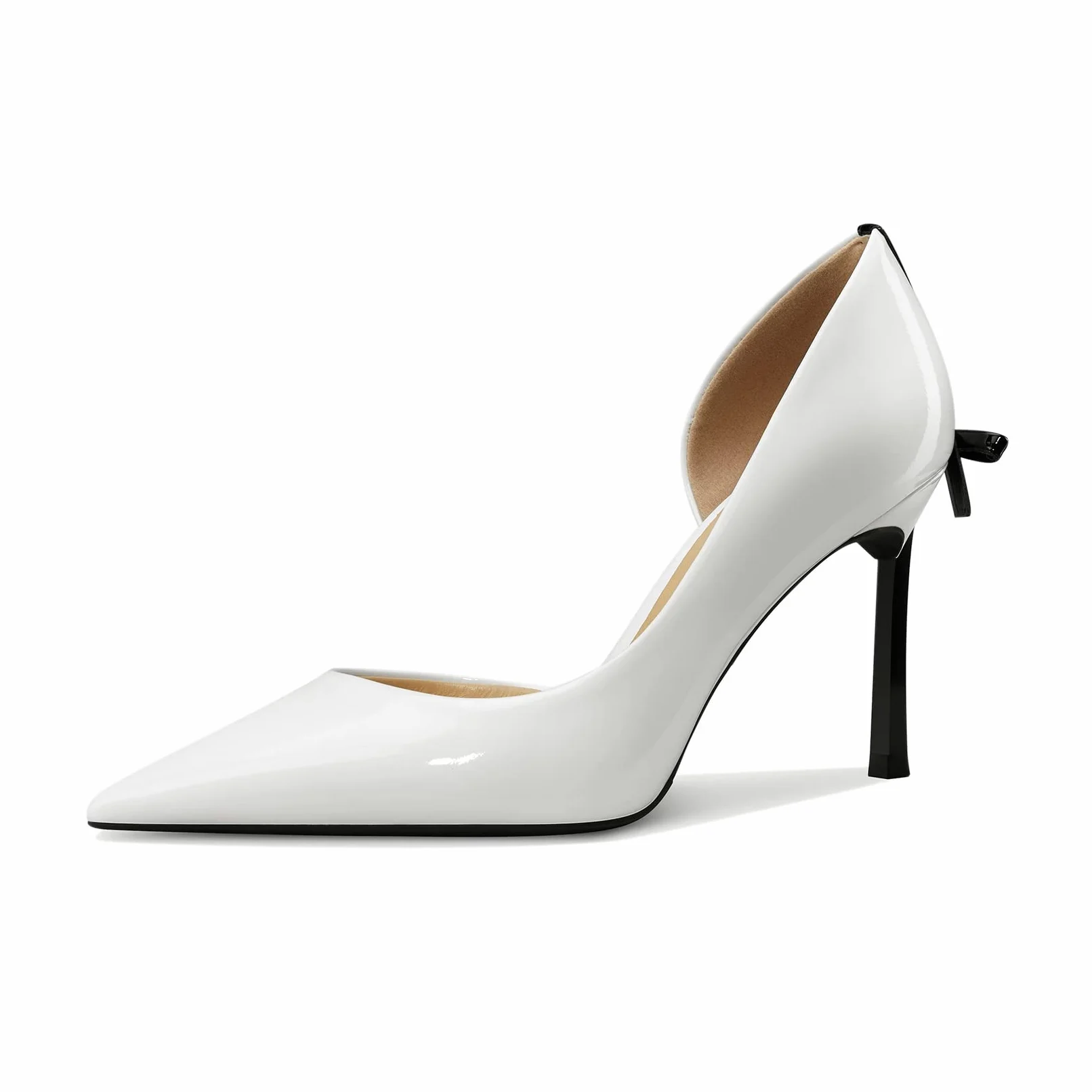 Castamere Mujer Alto High Aguja Heel Puntiaguada Punta Pumps Slip-on Nudo Arco de Boda Sexy Dress 8.5 CM Heels