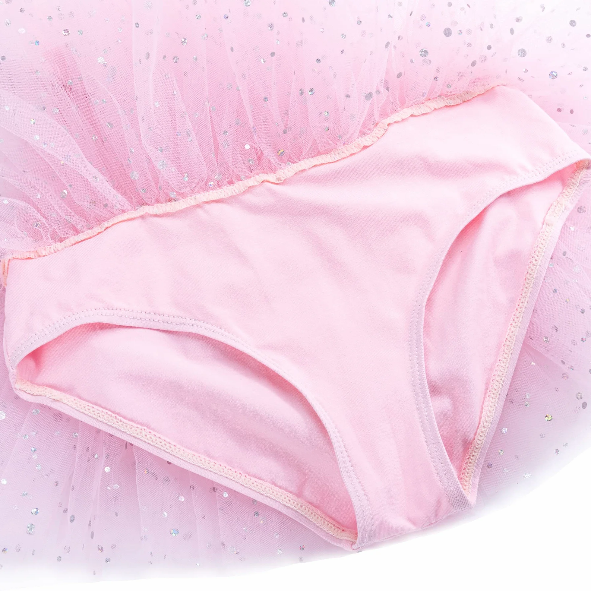 Ropa de Ballet para niñas Vestido de Ballet Maillot de ballet de algodón Manga corta Maillot de baile para niños con falda de tutú