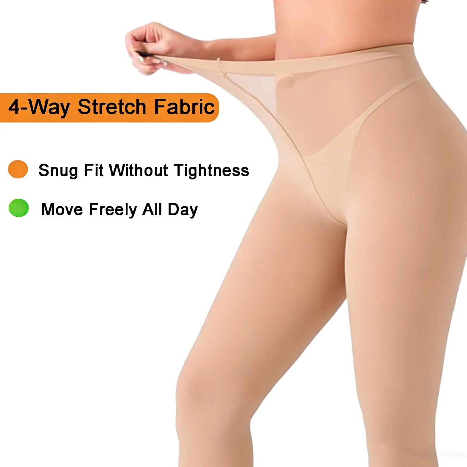 Medias transparentes para mujer, 20D ultrafinas, con control de abdomen, de nailon y elastano suave, en color negro nude, varios paquetes, tallas S–4XL