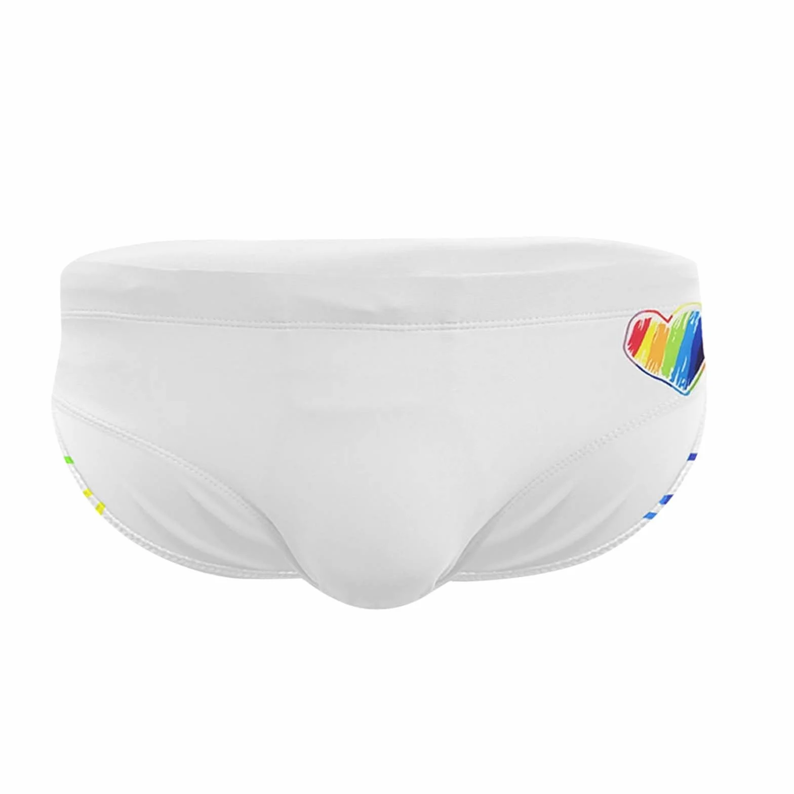 Bañador Hombre Slip Corazones con Relleno Deportivo Ropa de Baño Corto con Cordón Surf Natación Piscina