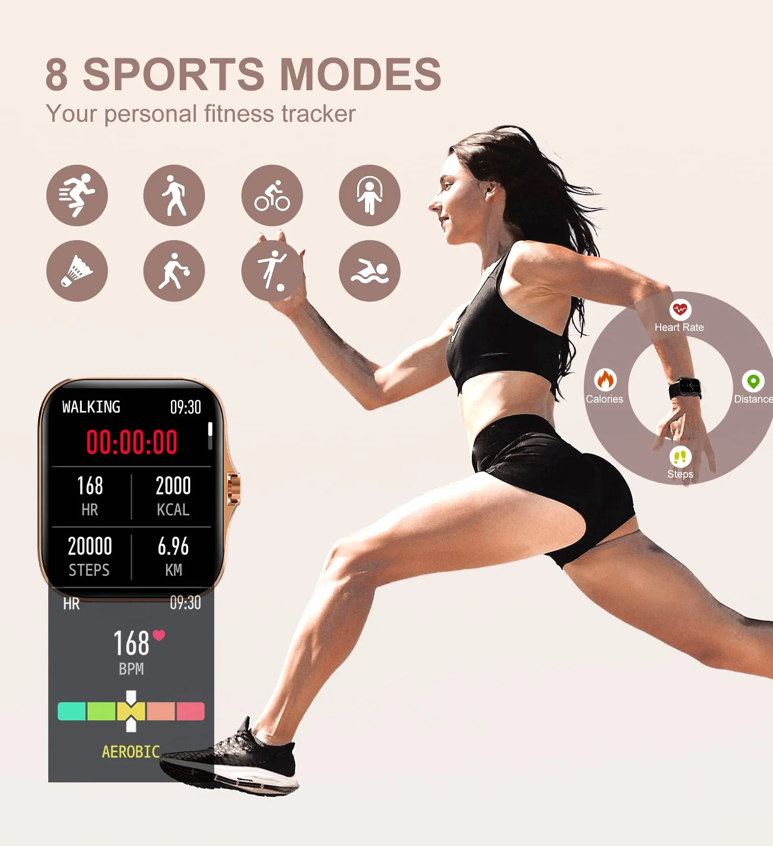 Iaret Reloj Inteligente Mujer con Llamadas,1,69" Smartwatch Mujer para Android iPhone 3 Correas, Pulsera Actividad Presión Arterial Ritmo Cardíaco Oxígeno Sanguíneo Seguimiento Menstrual Monitor Sueño