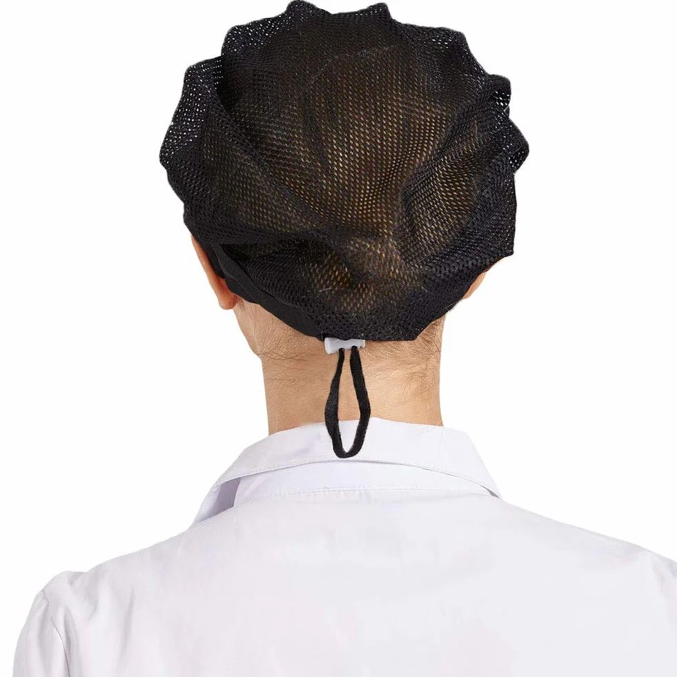 Nanxson 3 Uds Gorro de Chef Unisex Elástico para Cocinero de Cocina y Servicio de Alimentos - Red para el Cabello CF9061