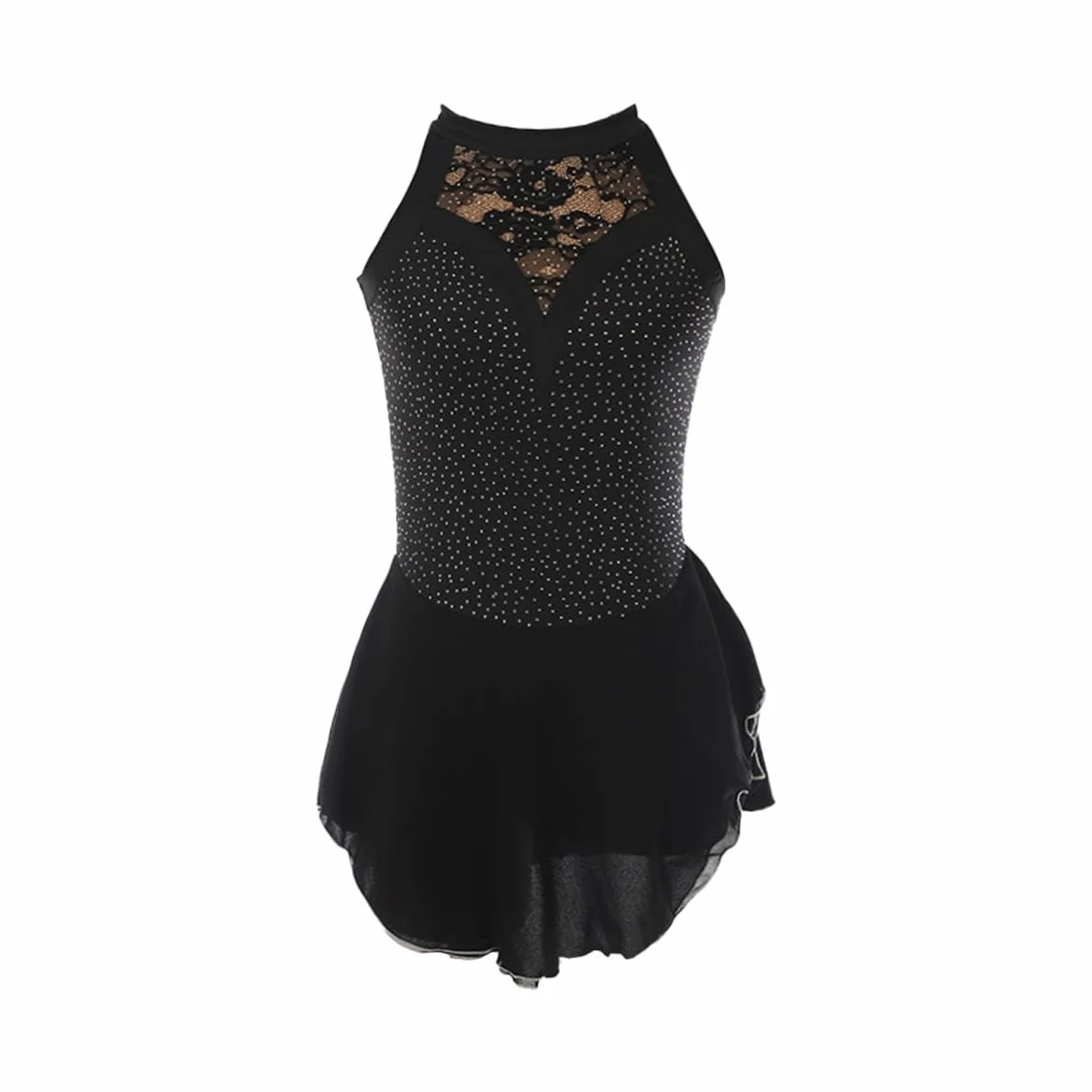 Ragazze Donne Abito Da Pattinaggio Vestito Da Balletto Danza Tuta Da Ballo Da Competizione A Maniche Lunghe Gradiente Abbigliamento Da Gara Di Pattinaggio Sul(XX-Large)