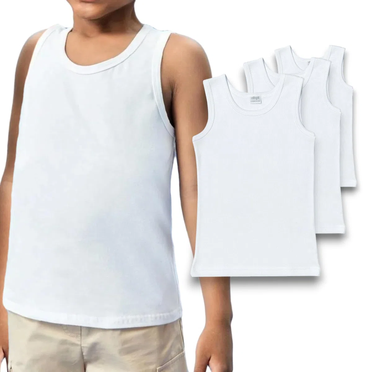 LADY·C LP - Ropa interior de bebé de manga corta y hombro ancho, de algodón cálido – Paquete de 3 – Elección entre camisetas o camisetas