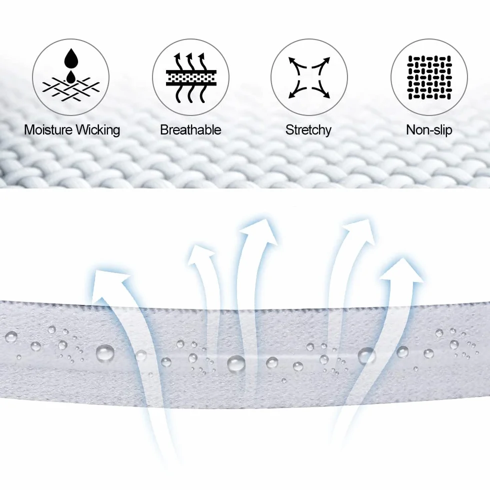 URAQT Diadema Deportiva Elástica Antideslizante, Cintas de Pelo de Silicona para Yoga, Fitness, Correr