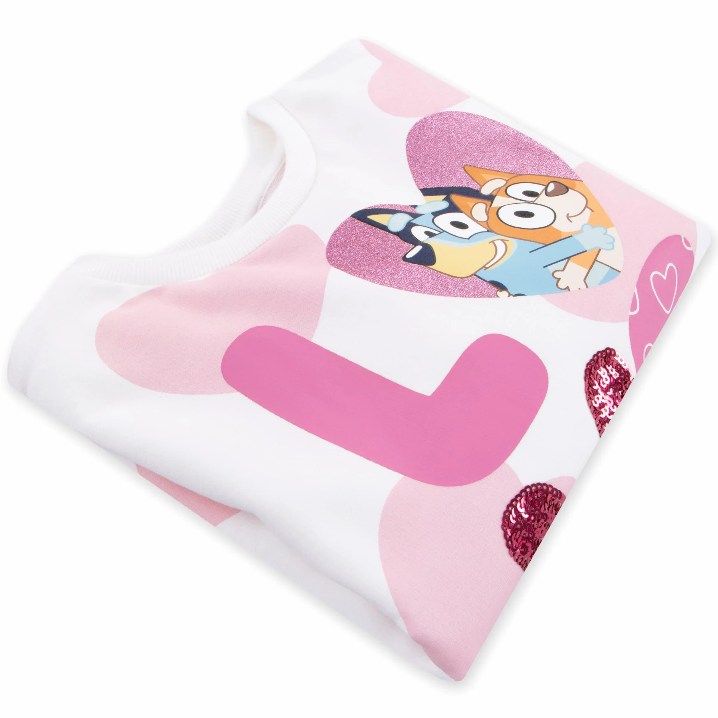Bluey Bingo Sudadera Niña Blanca Verano