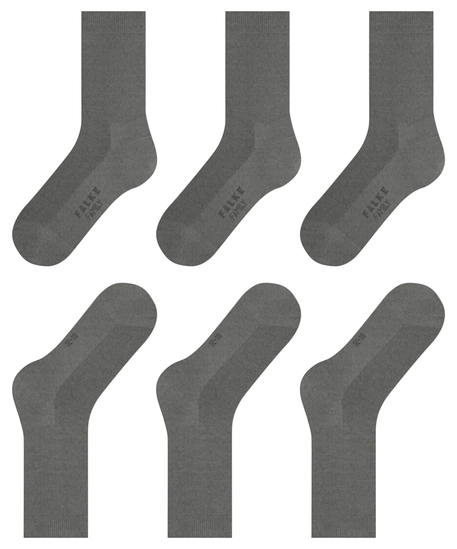 FALKE mujer Family 3-Pack calcetines transpirable sostenible algodón resistente y extra suave en la piel costura plana en la zona de los dedos 3 pares | con estructura de malla muy fina