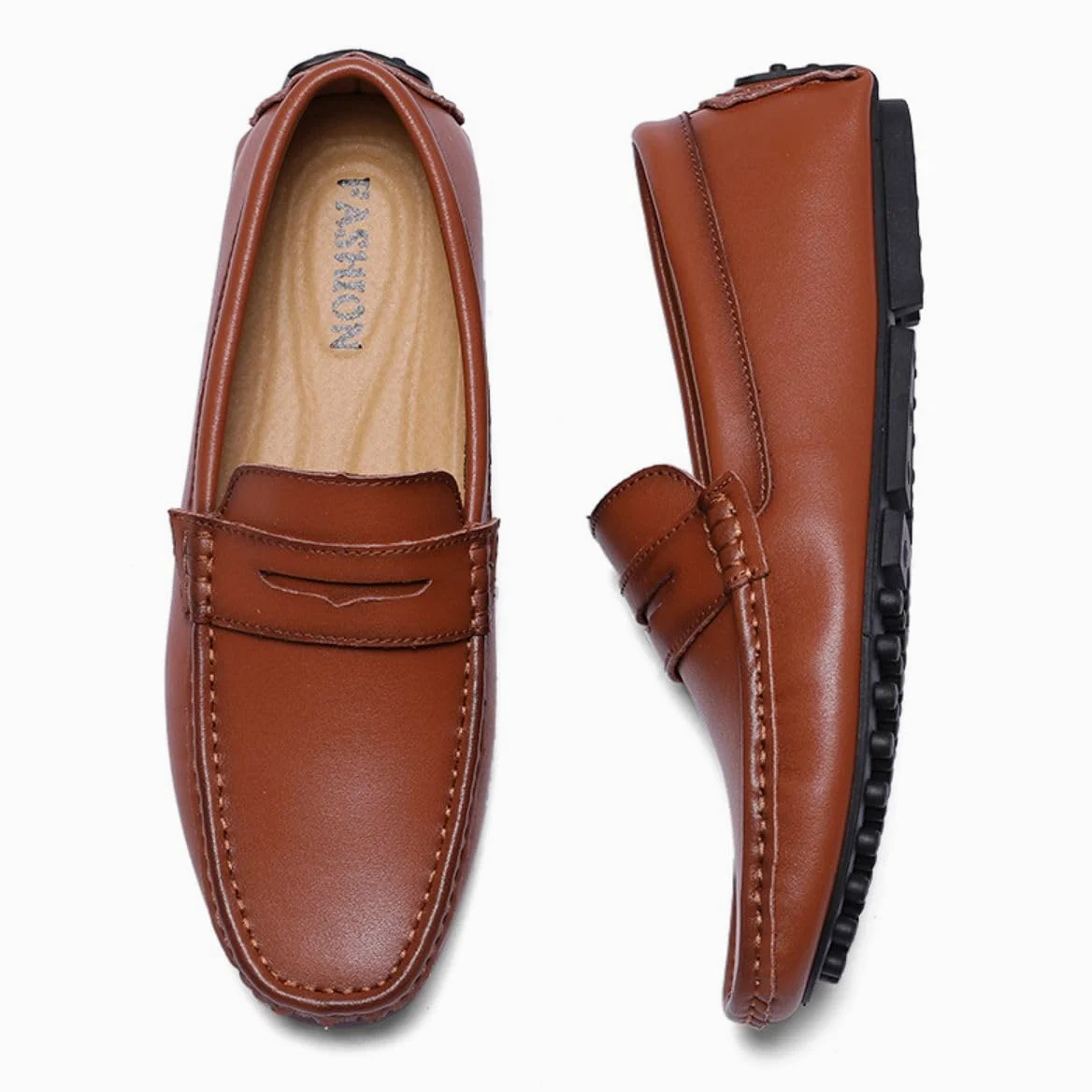 Mocasines para Hombre de Cuero Moda Slip-on Shoes Driver Shoes Casual Flat Shoes 38-49 EU