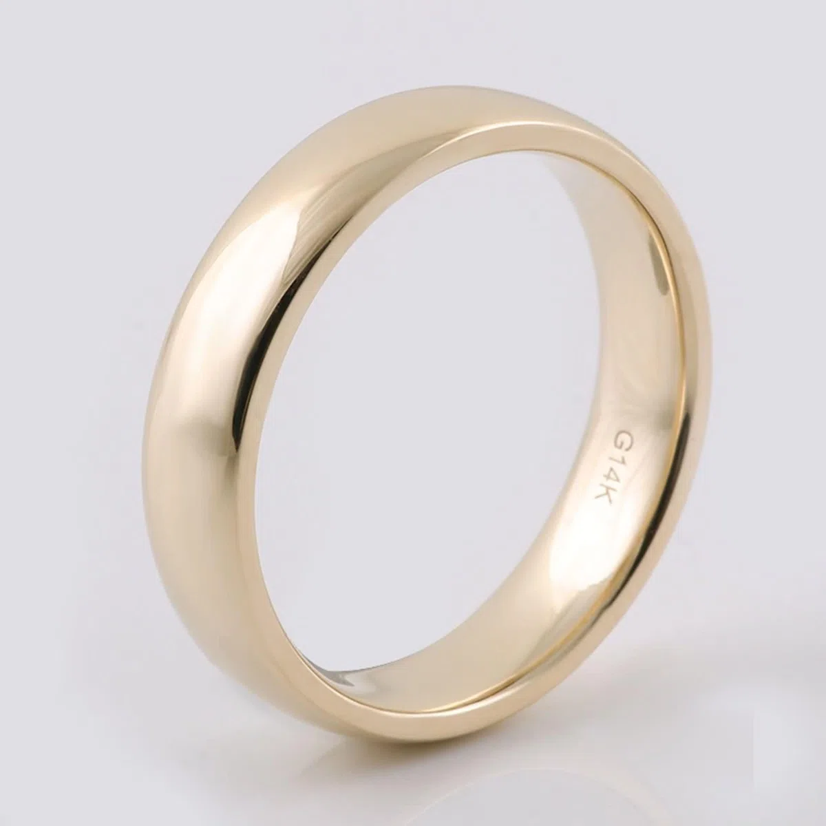 Anillo Personalizable Hombre Alianza Mujer Amarillo Oro 9 Quilates Redondo Simple Talla Hermana para Lesbiana Descuento De Diplomas Joyería