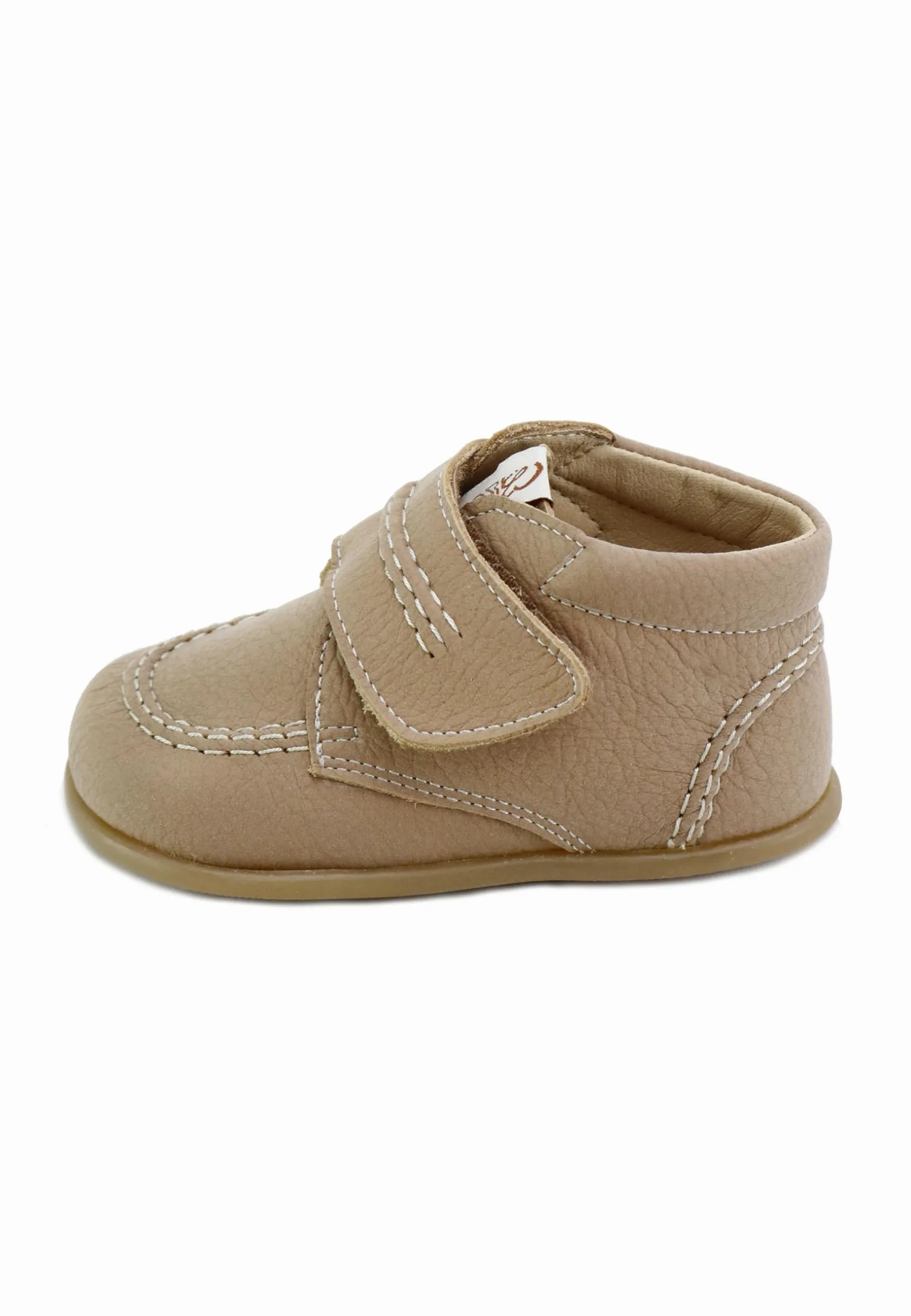 Eli Botitas pespuntes blanditas piel davinci nobuck camel Elisoft 1957
