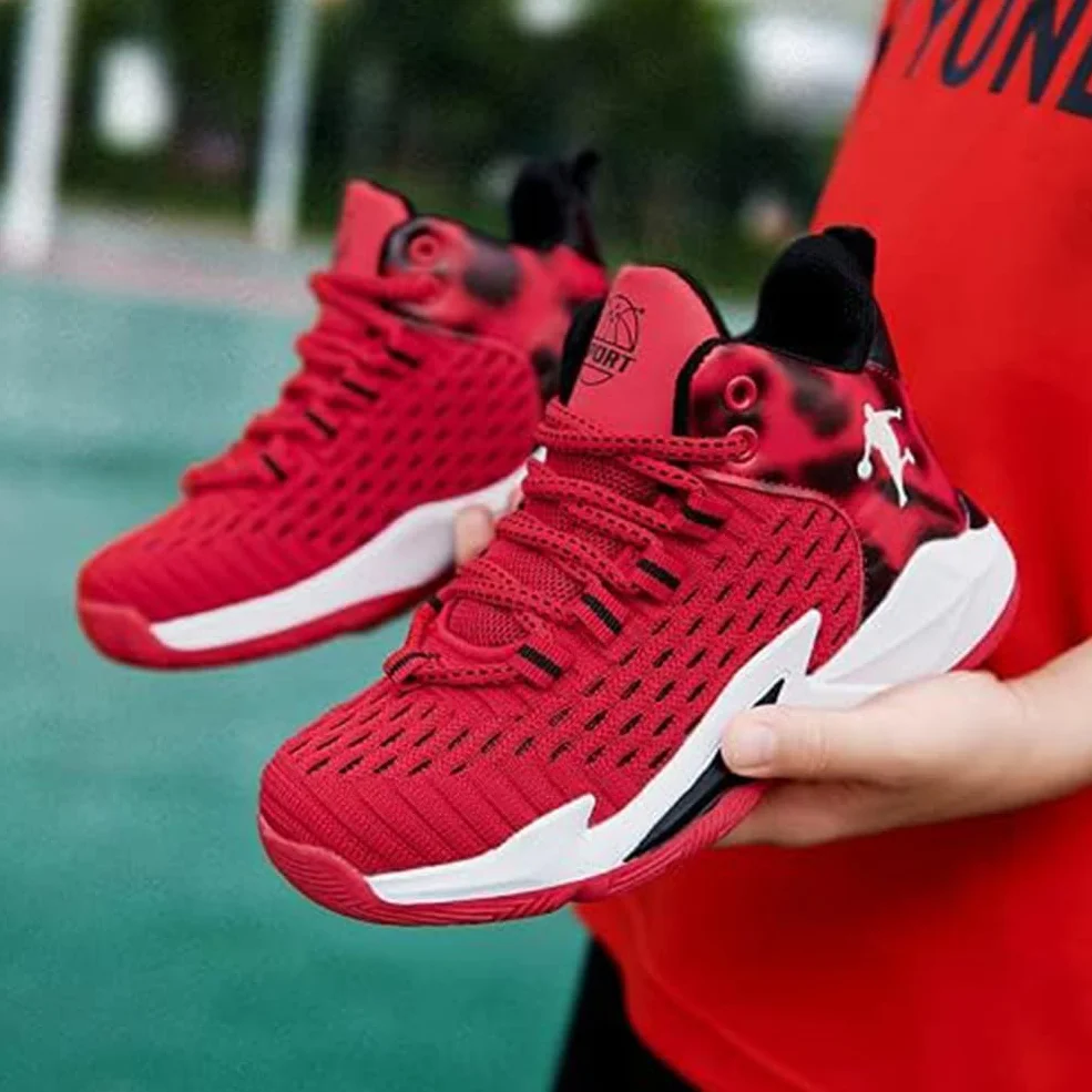 Zapatillas de Baloncesto para Niños Calzado Deportivo Aire Libre Ligeras