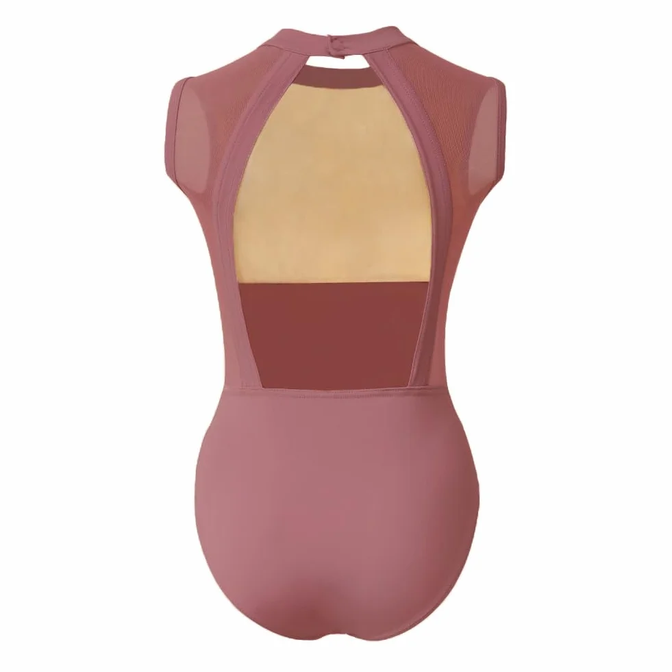 ROYAL SMEELA Traje de Baile Mujer sin Mangas ni Espalda Body y Ballet con Cuello Alto Adultos - Elegante Maillot del Danza Sexy para Bailarinas